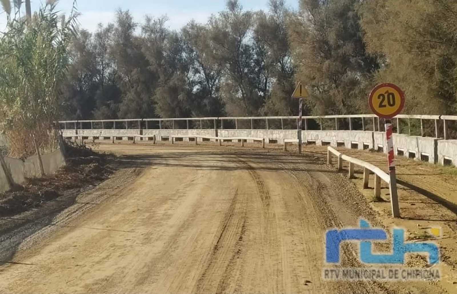 Camino de Los Arriates, en el término municipal de Chipiona.