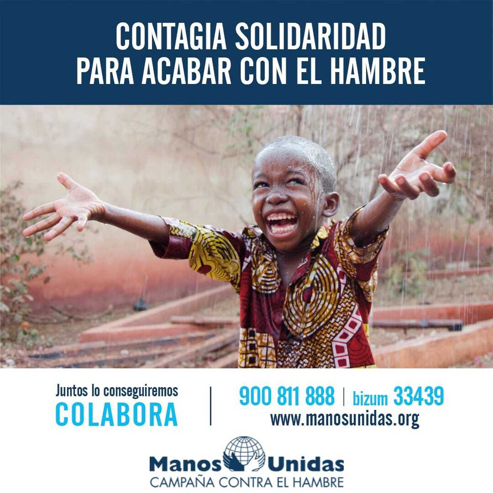El cartel anunciador de la nueva campaña de Manos Unidas.