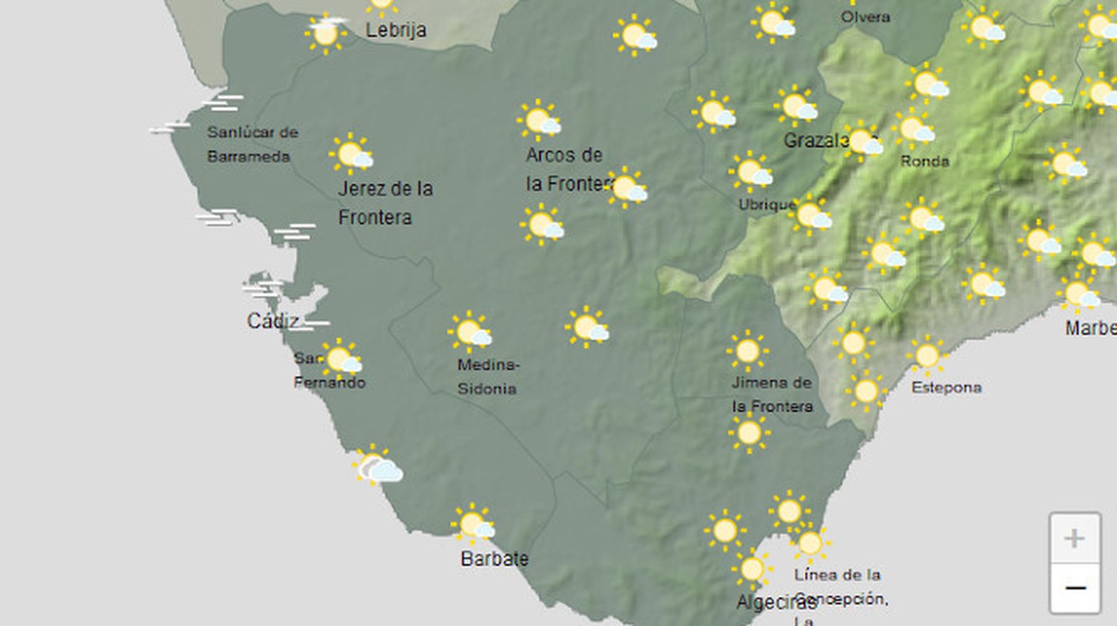 La nubes, protagonistas de la jornada.