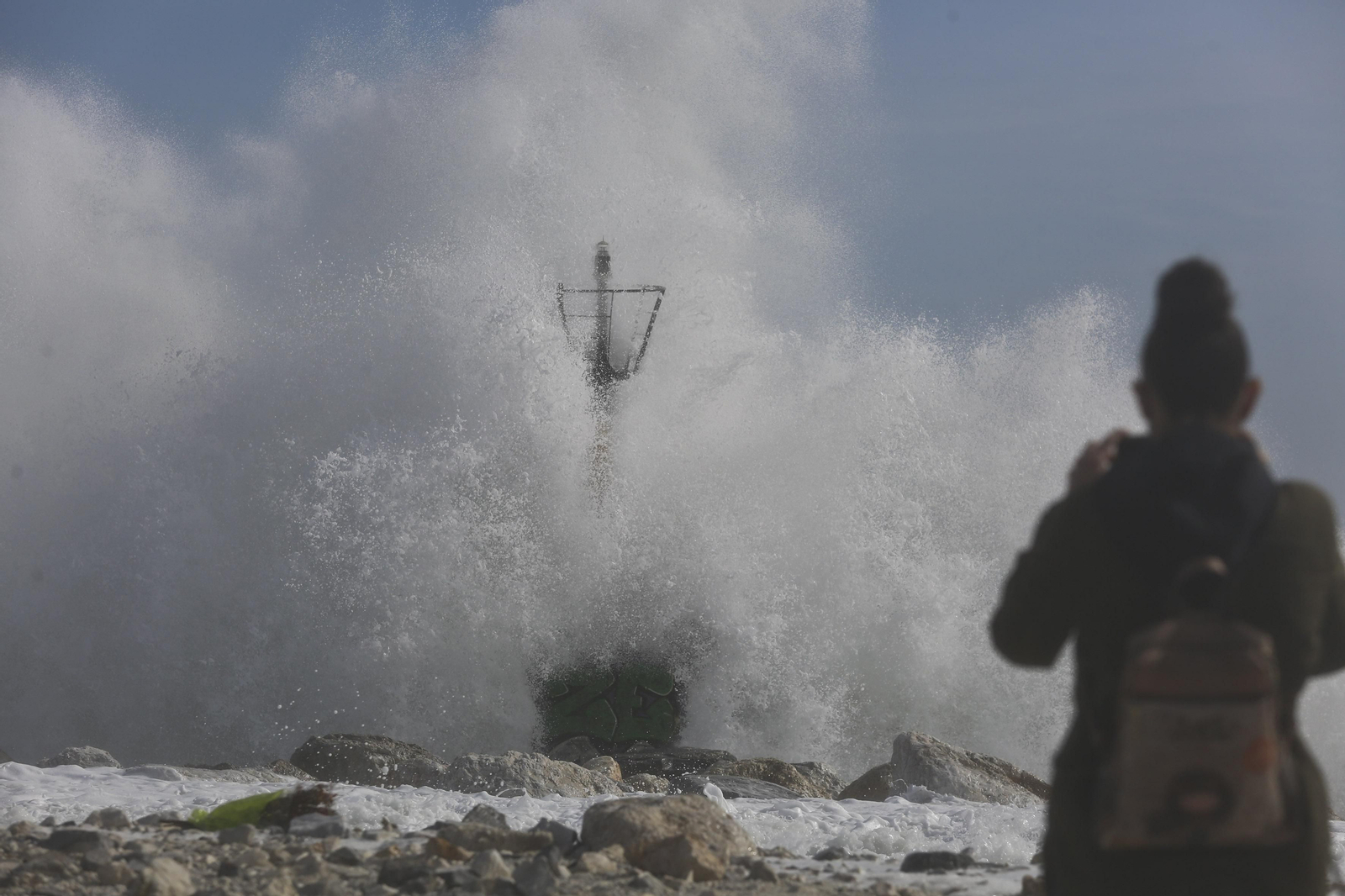 Fotos del temporal de levante en la costa de Málaga