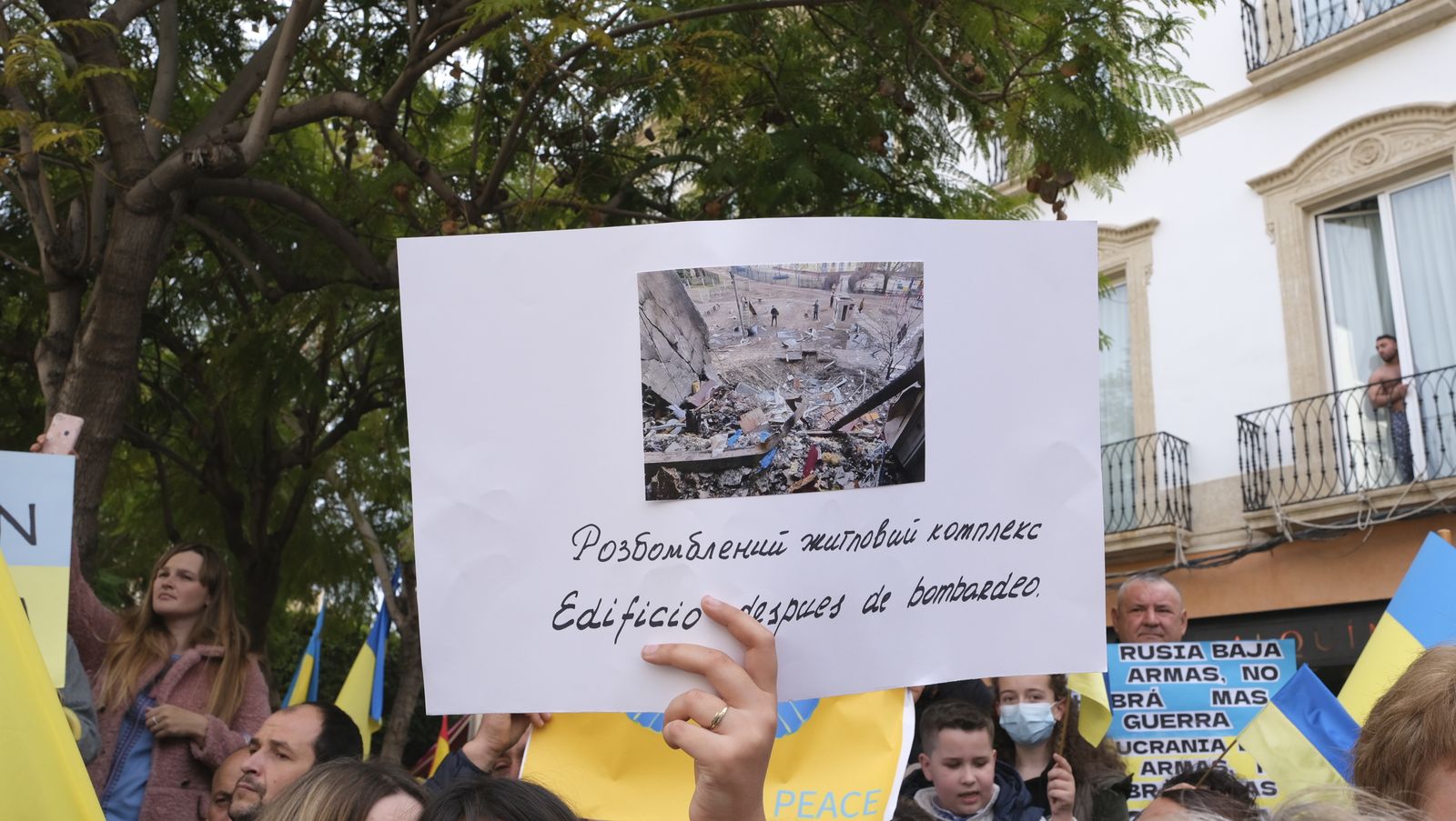 Fotogalería de las protestas contra la invasión rusa en Ucrania. Almería.