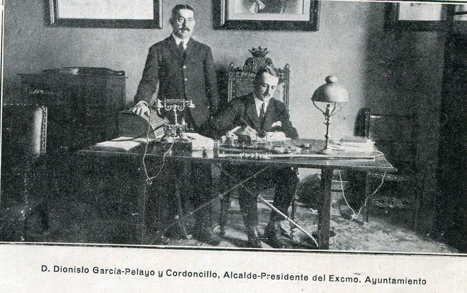 El alcalde Dionisio García-Pelayo y Cordoncillo, 1920.