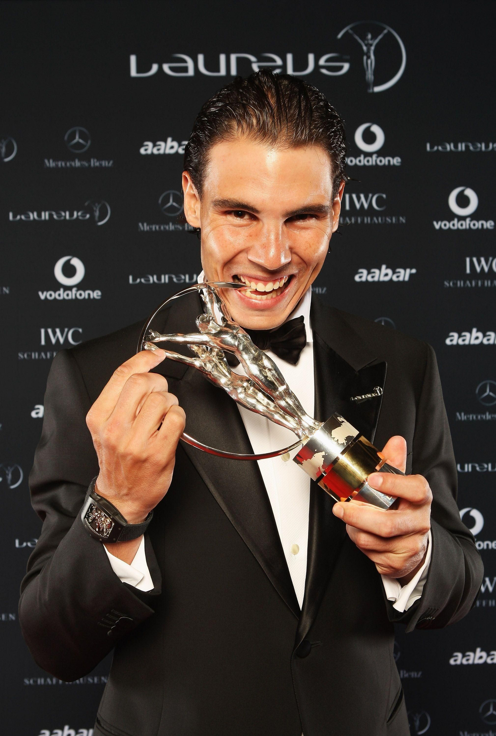 Nadal, con el premio Laureus.