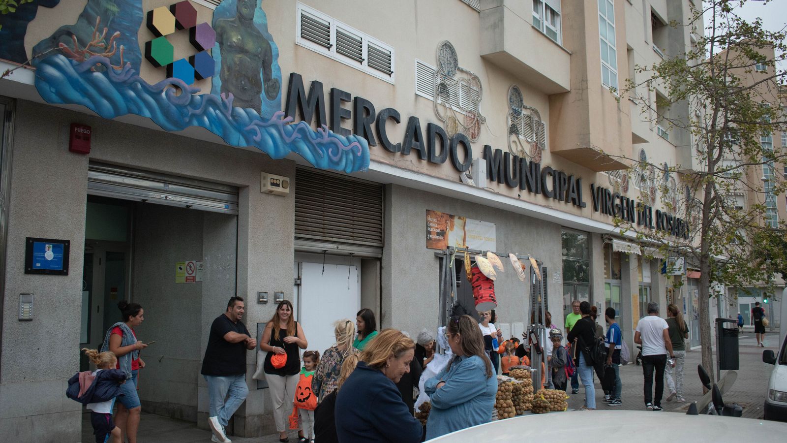 El Mercado Municipal Virgen del Rosario, en la Fiesta de Tosantos de 2022.