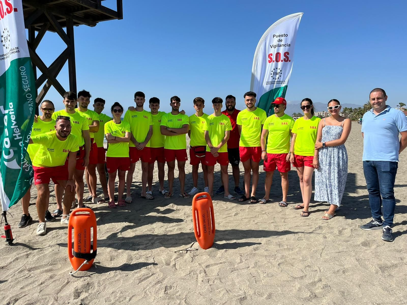 Los socorristas que velarán por la seguridad en las playas de Cuevas del Almanzora.