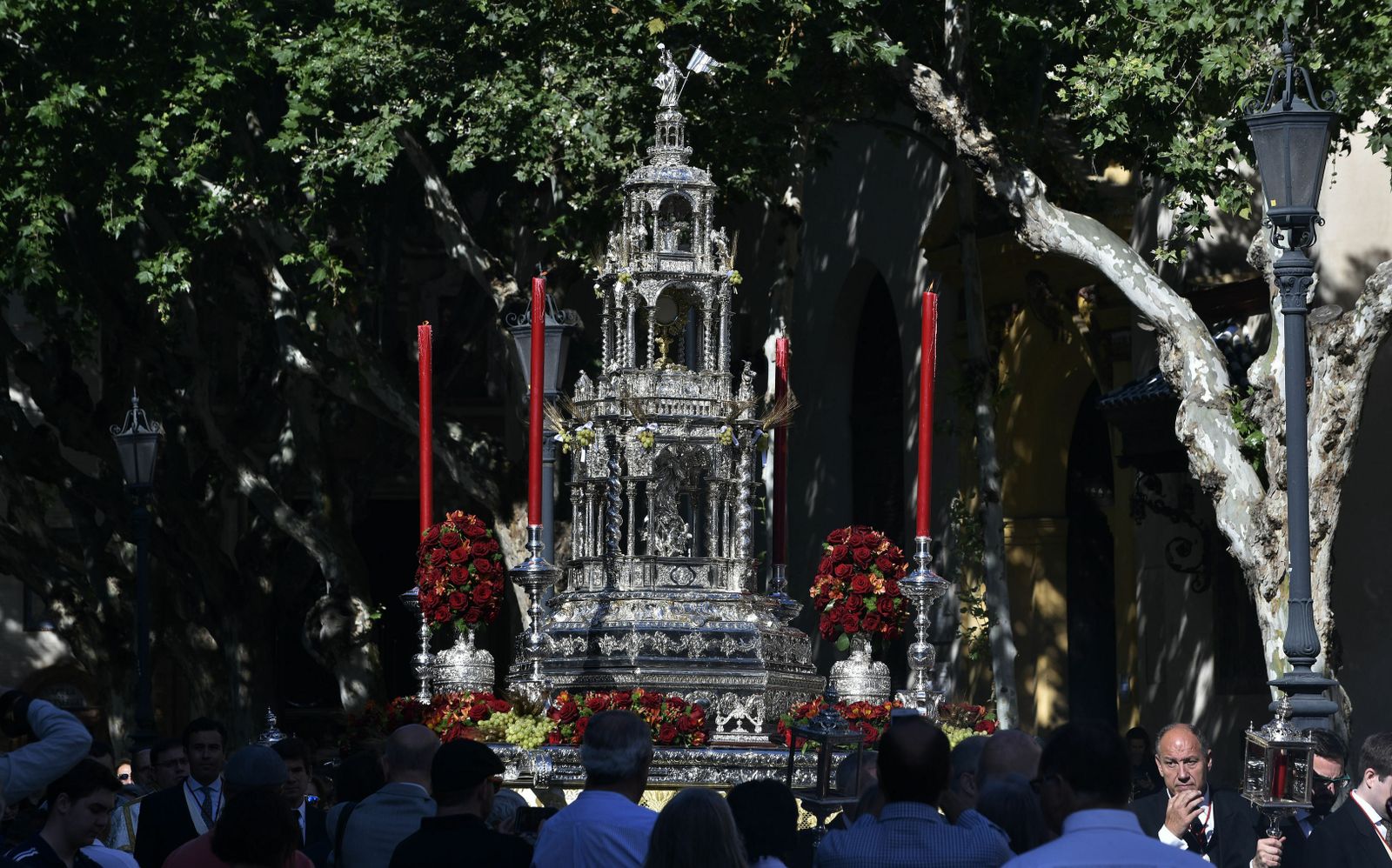 La custodia del Corpus de la Magdalena en la calle San Pablo el año pasado.