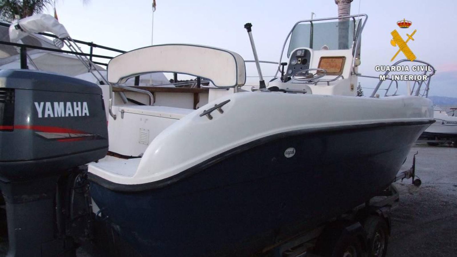 Una de las embarcaciones incautadas.