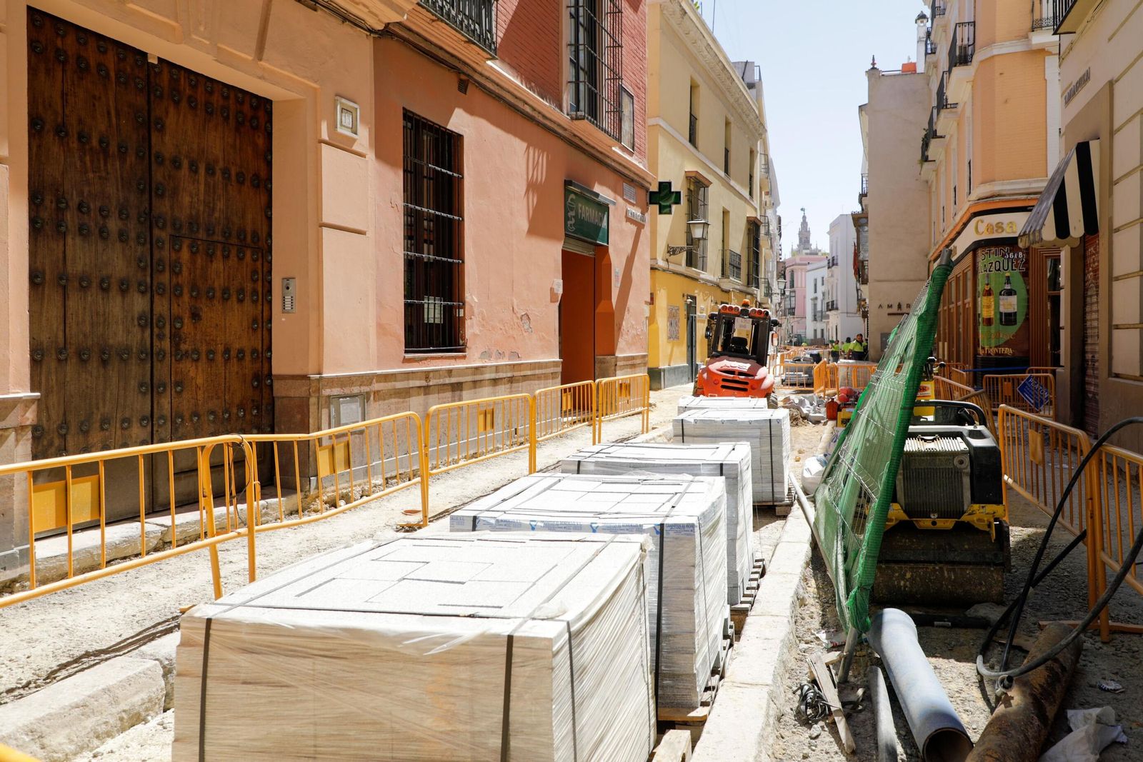 Las fotos de las obras en la calle Zaragoza de Sevilla
