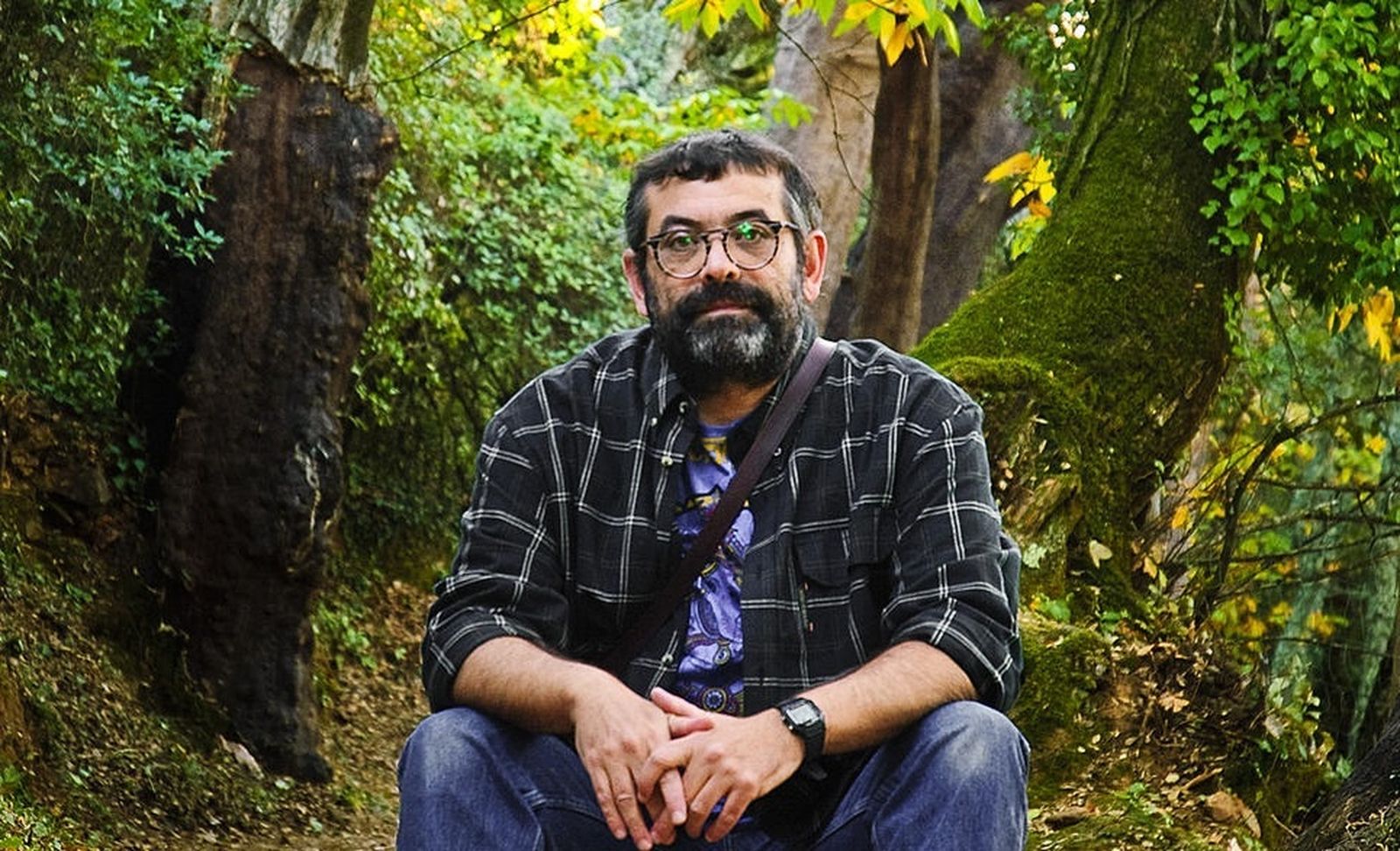 El fotógrafo Jorge Garrido, durante uno de sus paseos por la sierra.