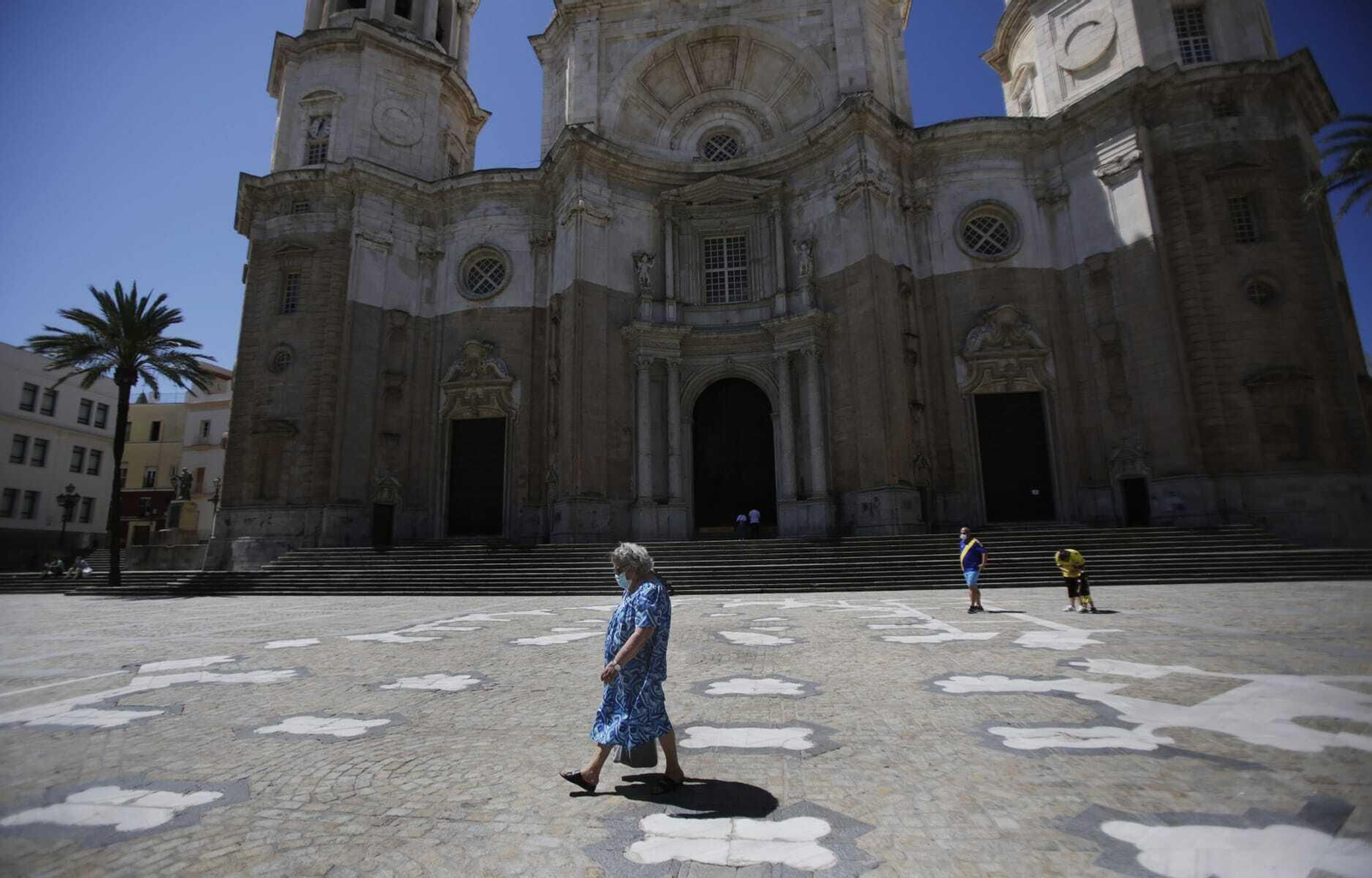 La plaza de la Catedral en Cádiz en una imagen de esta semana.