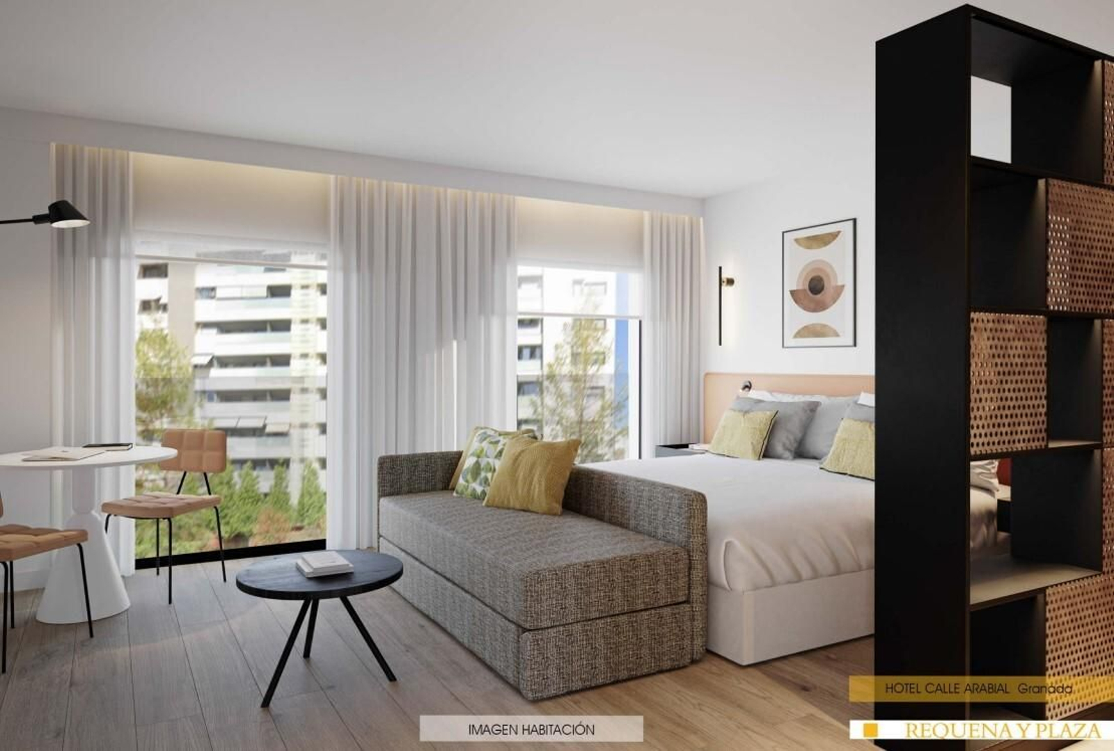 Recreación de cómo quedarán las habitaciones del complejo de apartamentos.