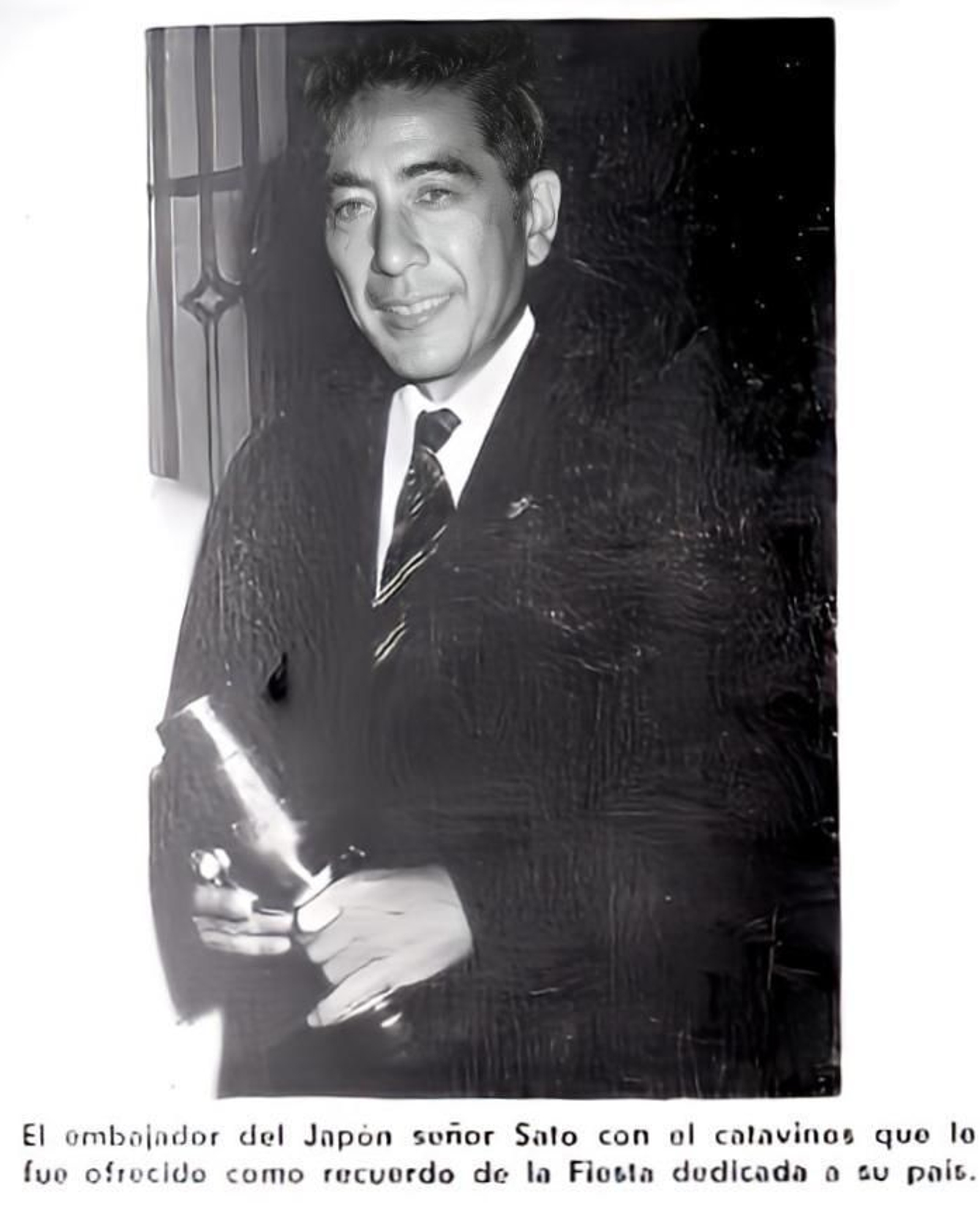 El embajador del Japón, Shoji Sato, en Jerez, 1974.