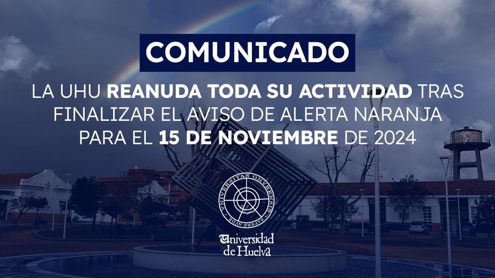 Comunicado de la Universidad de Huelva.