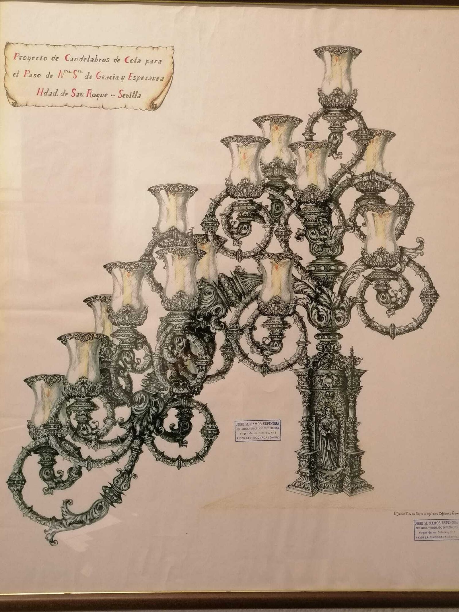 El proyecto de candelabros de cola para Gracia y Esperanza