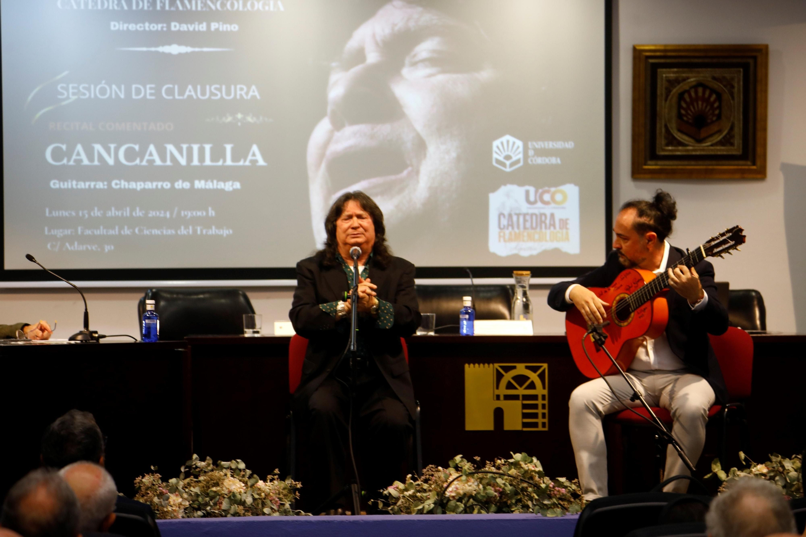 Cancanilla y Chaparro de Málaga protagonizan el acto de clausura de la Cátedra de Flamencología