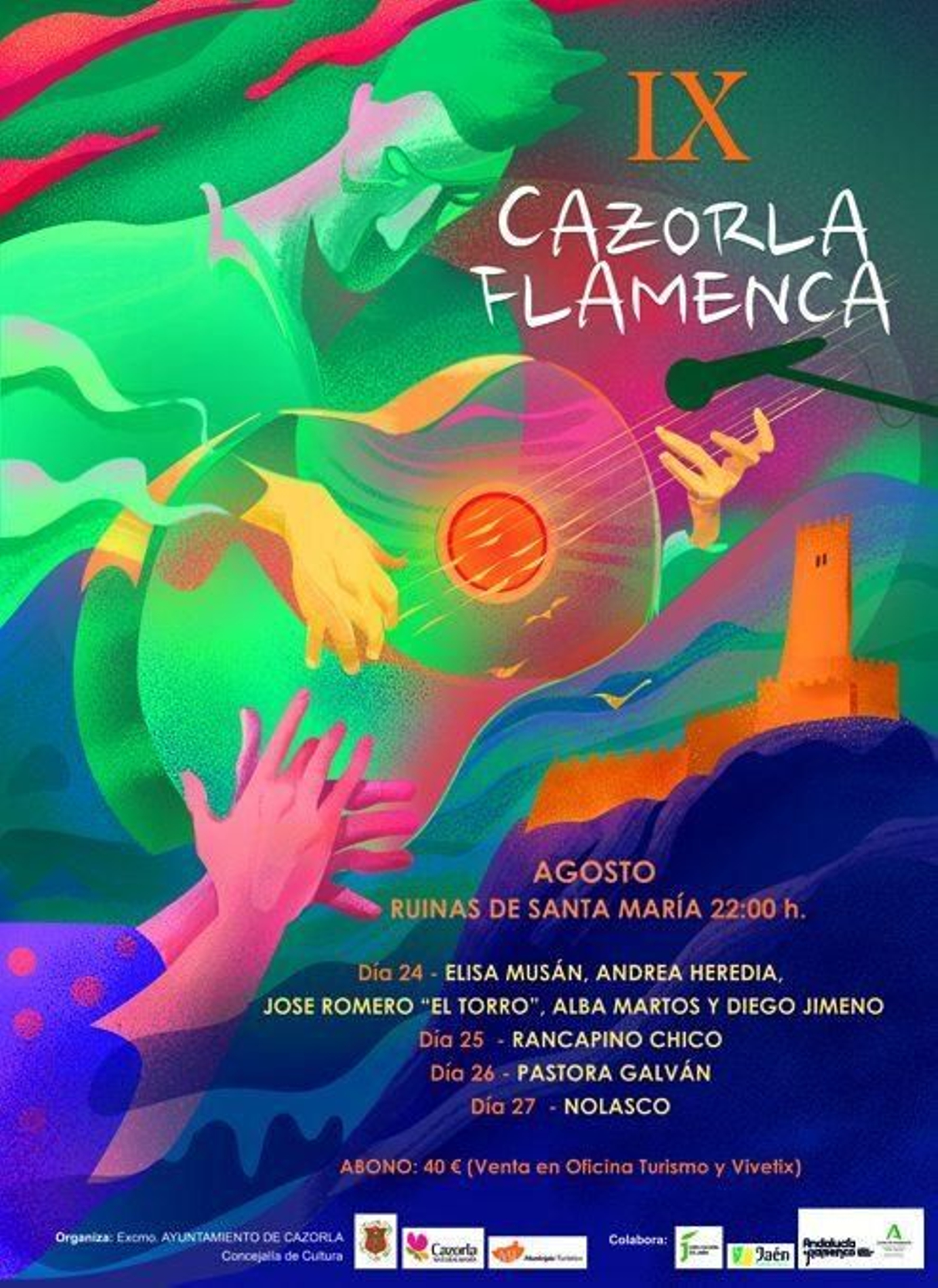 Cartel de la novena edición del festival Cazorla Flamenca.