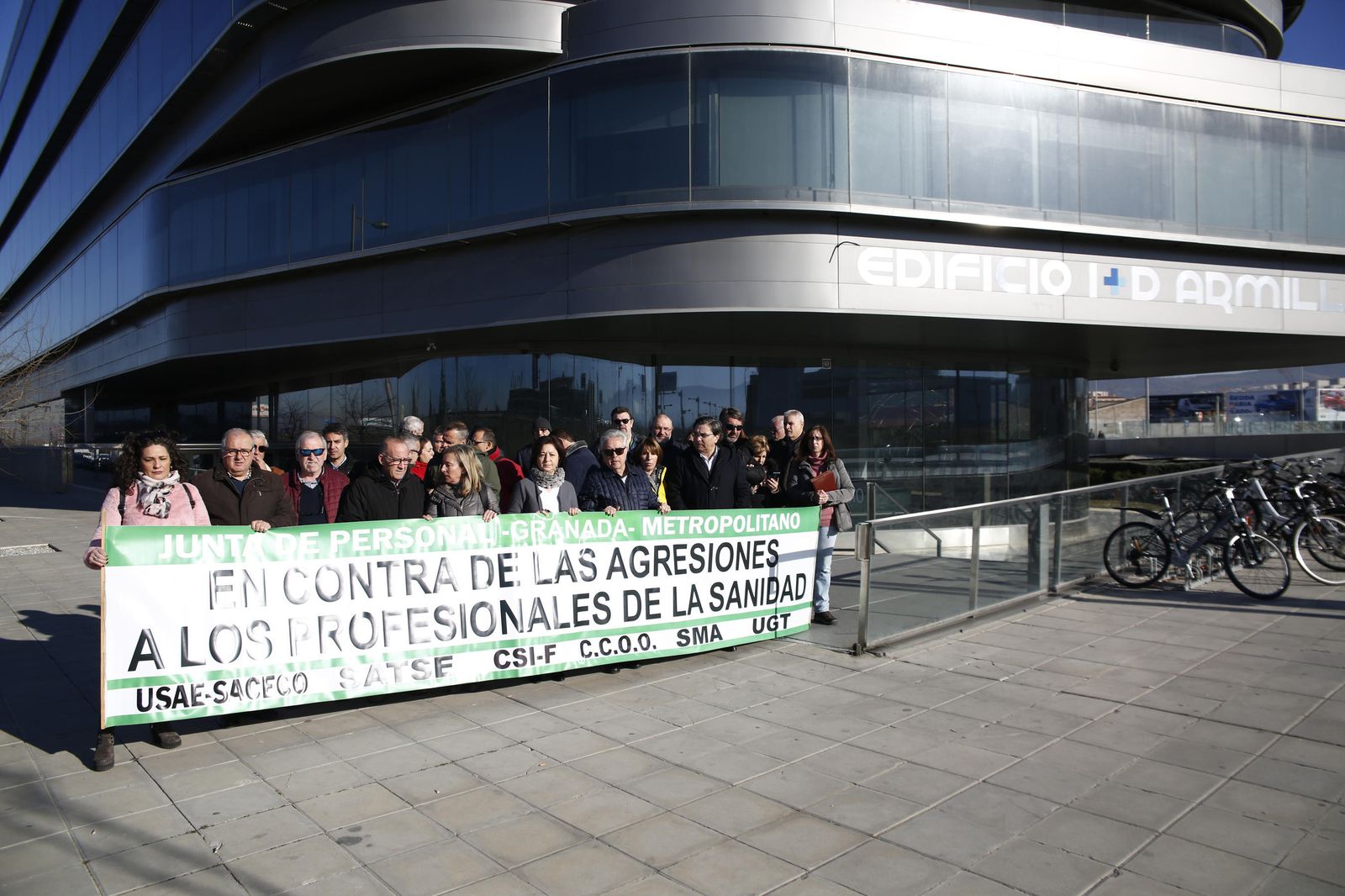 Protesta contra las agresiones a profesionales de la sanidad