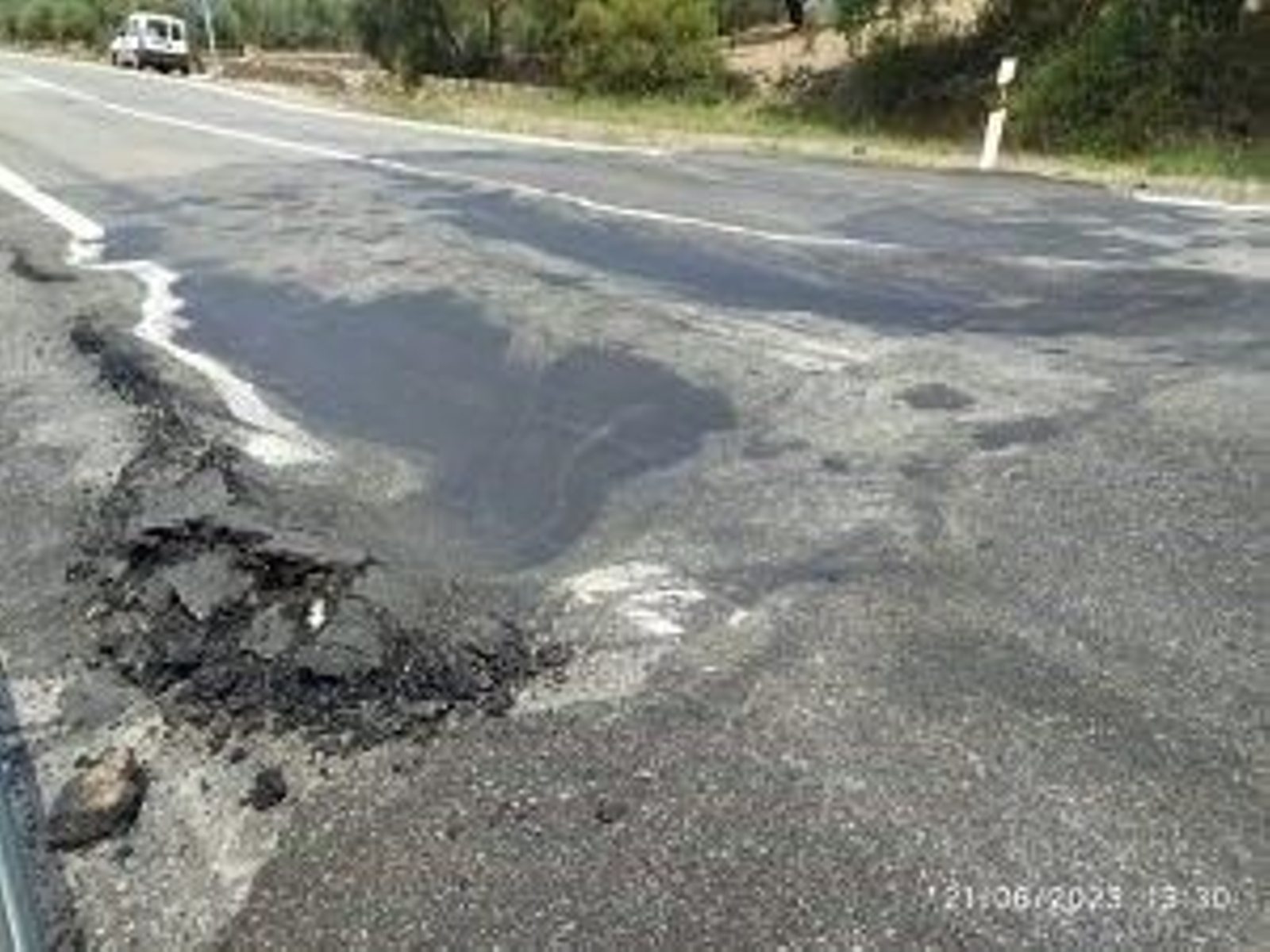 Concluyen los trabajos de reparación de la carretera A-434 a su paso por Cala