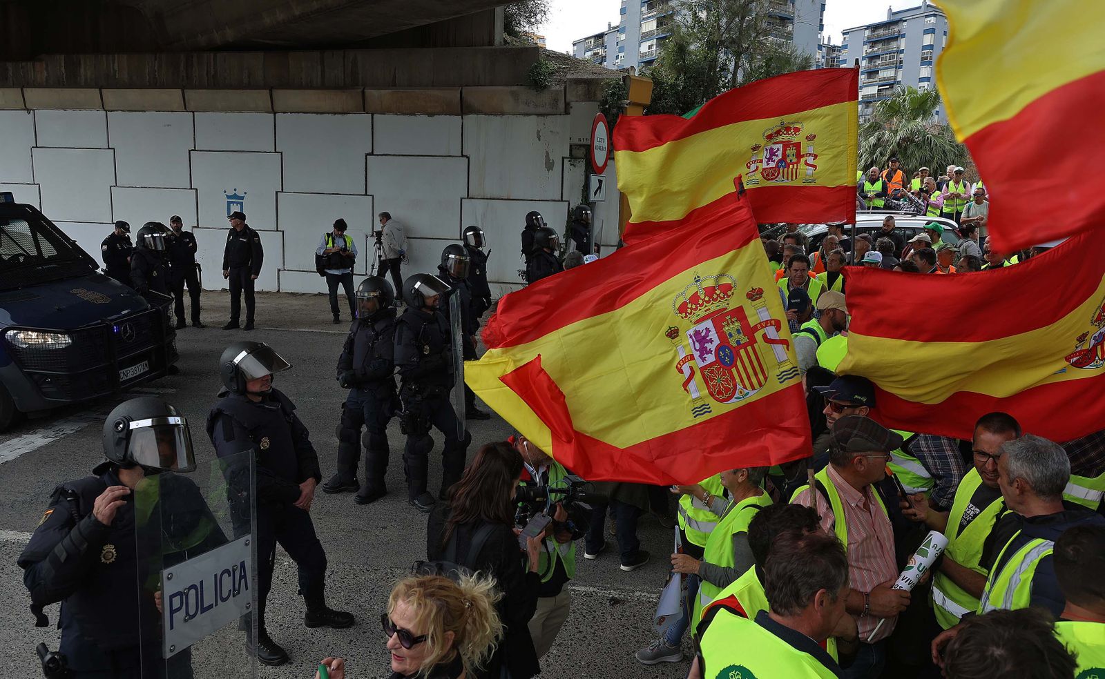Imágenes de las protestas de los agricultores en Algeciras