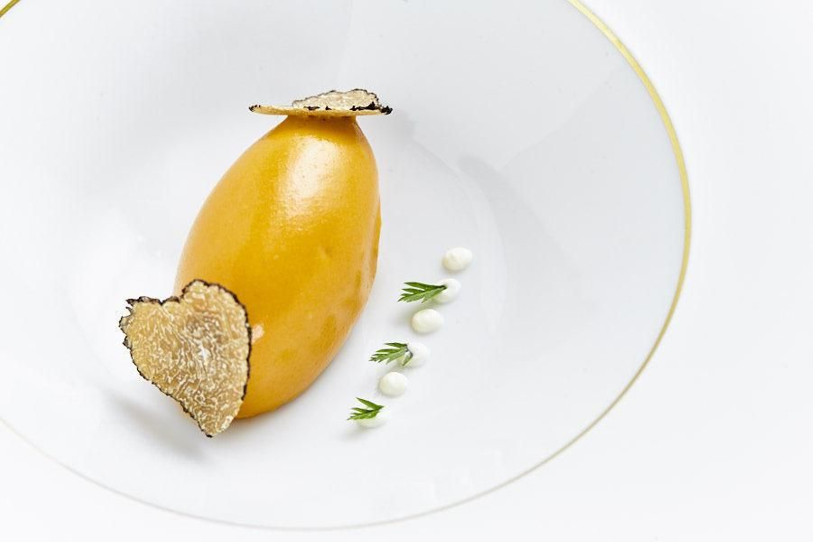 Plato de menu degustación.