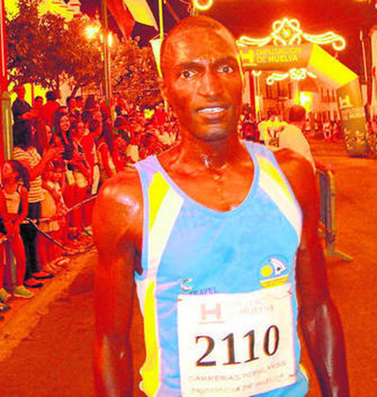 Jorge Varela, tras cruzar la línea de meta.