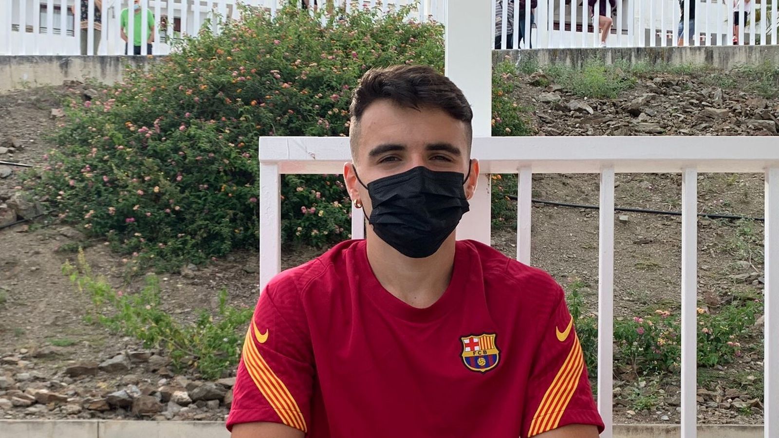 Pablo Montalvo con la camiseta de su actual equipo, el FC Barcelona.