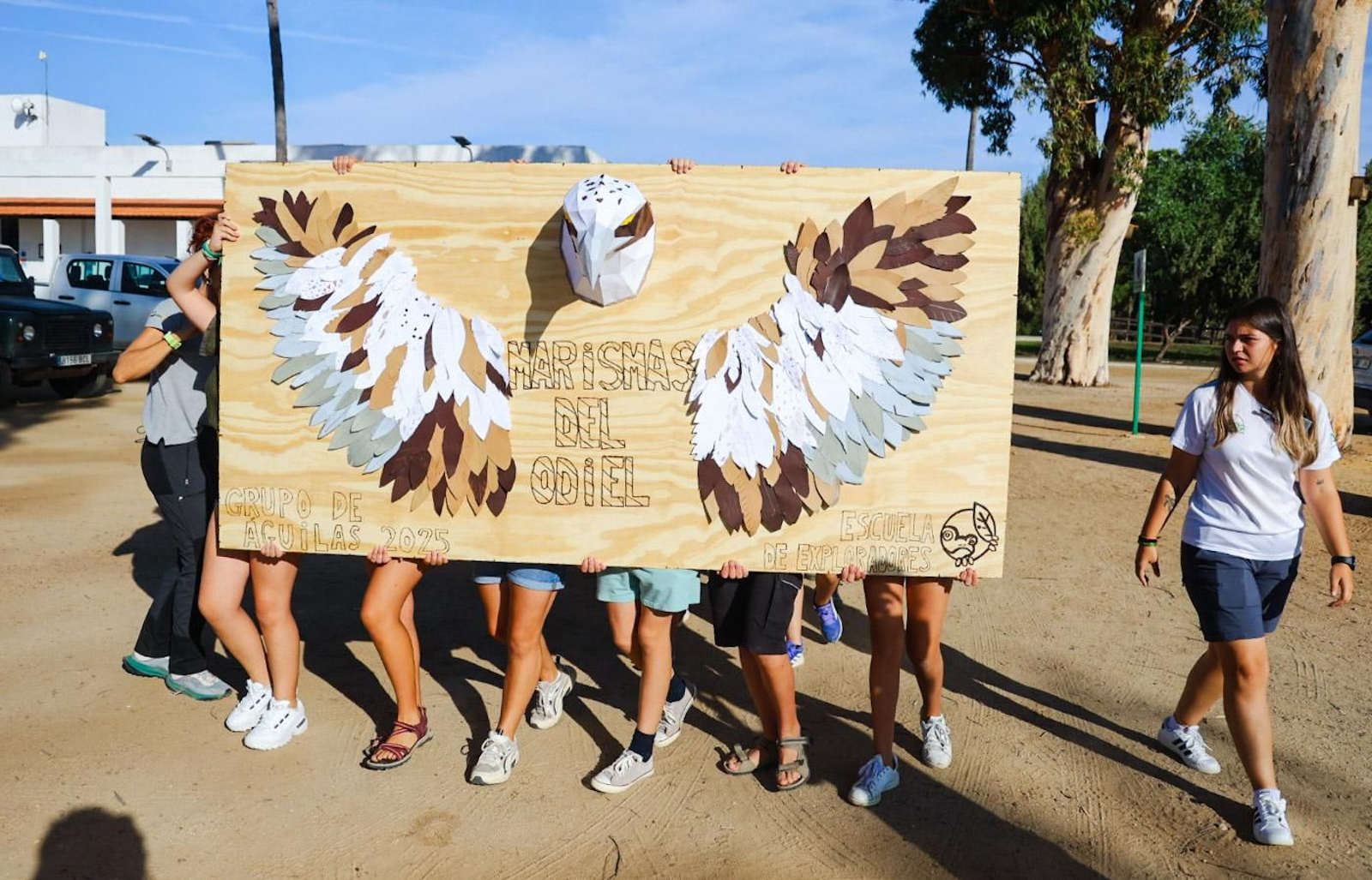 Imágenes de la clausura de la 'Escuela de Exploradores' en el centro de visitantes del Paraje Natural Marismas del Odiel