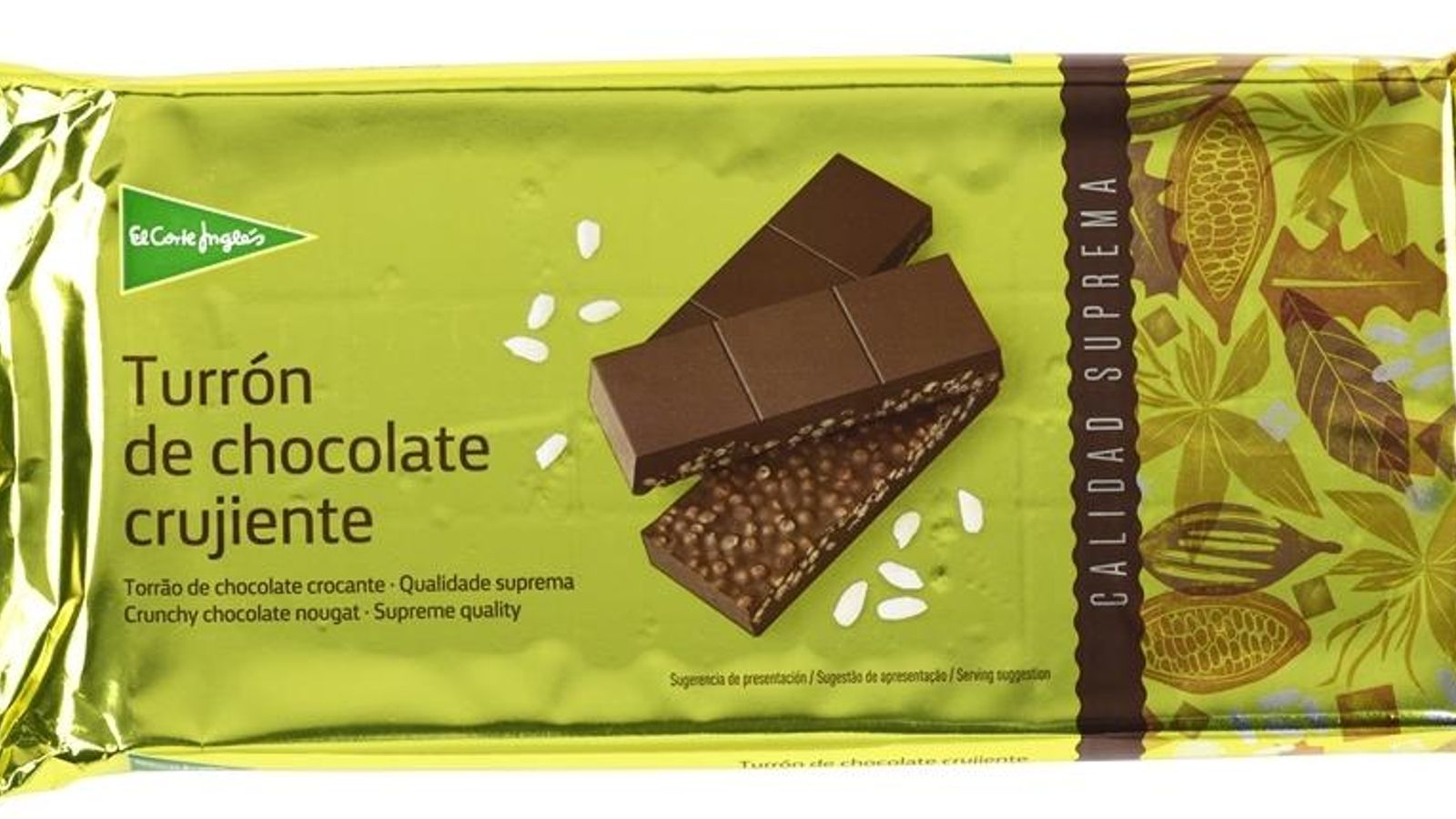 Turrón de chocolate crujiente El Corte Inglés