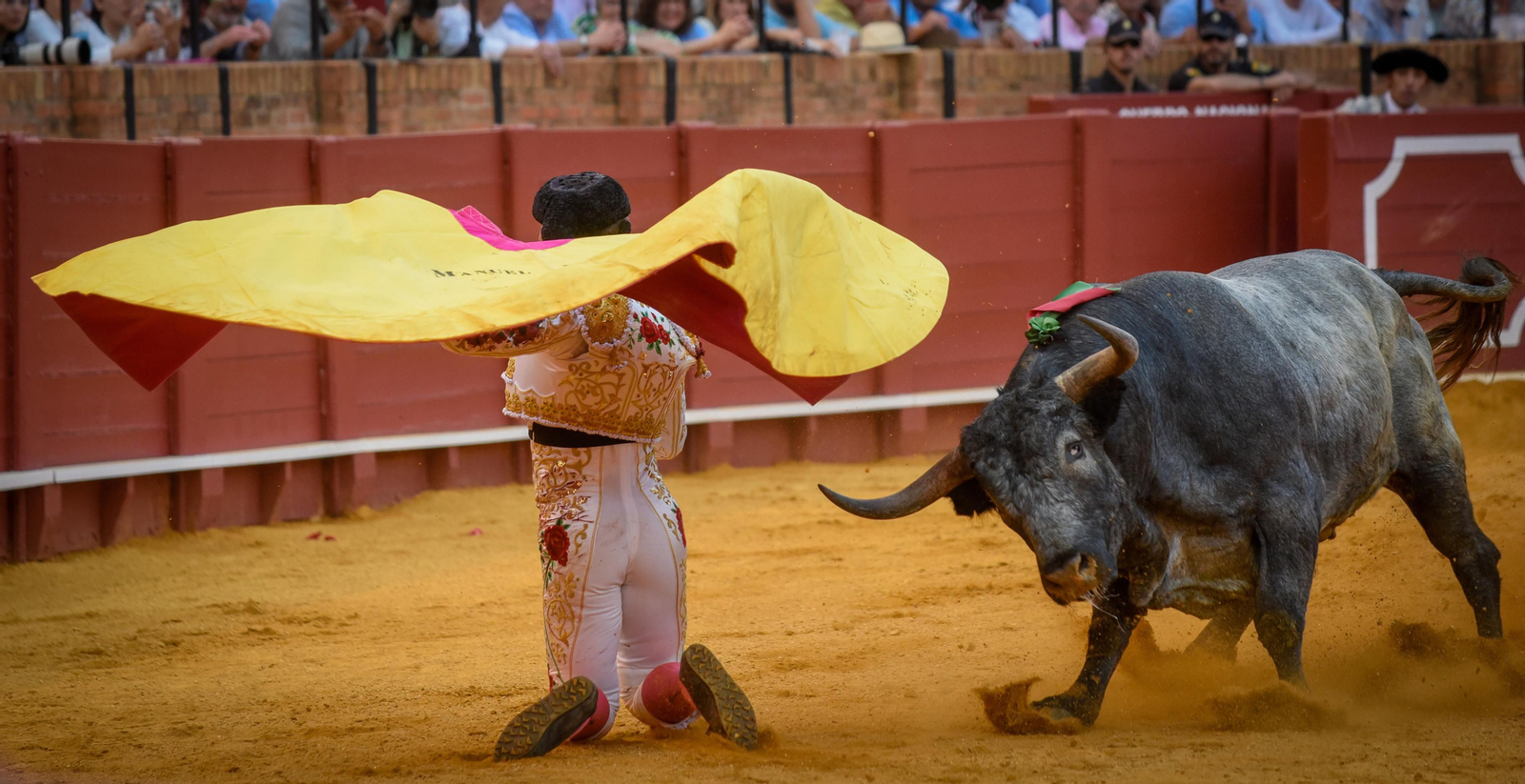 Las imágenes de la corrida de toros de El Fandi, Manuel Escribano y Esaú Fernández
