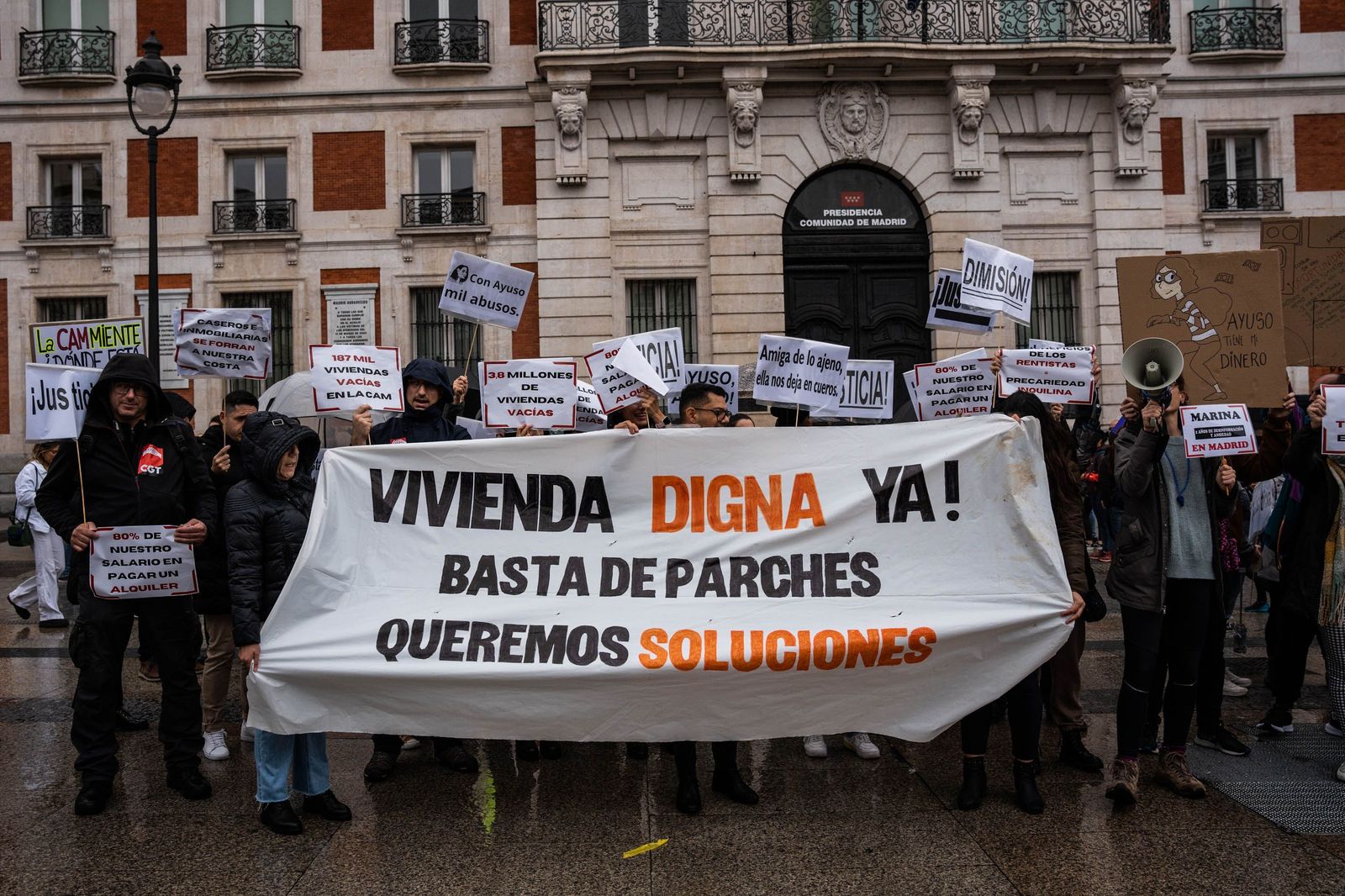 Manifestación en Madrid por los retrasos en el pago del Bono Joven del Alquiler