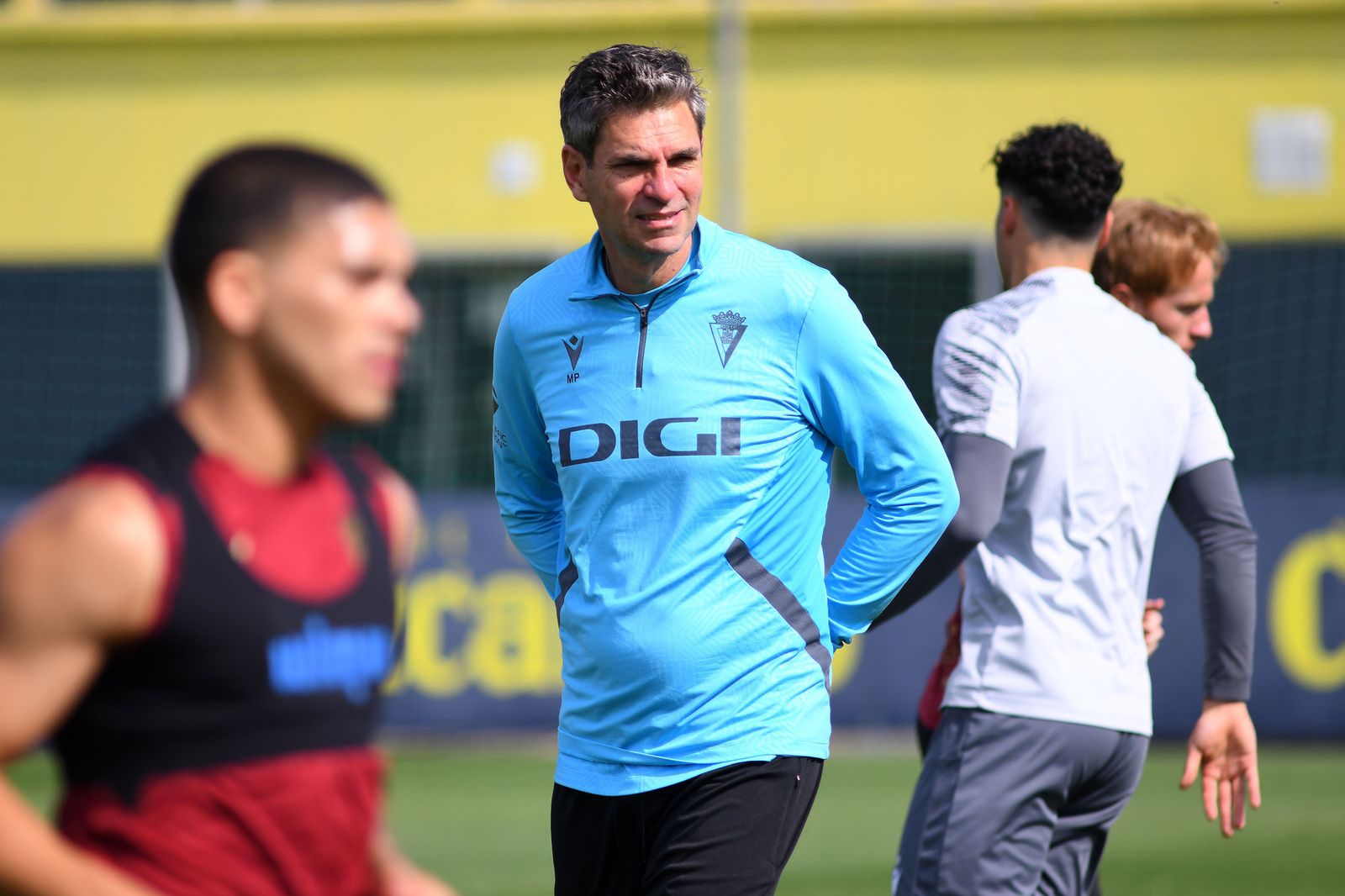 Pellegrino en una sesión del Cádiz.