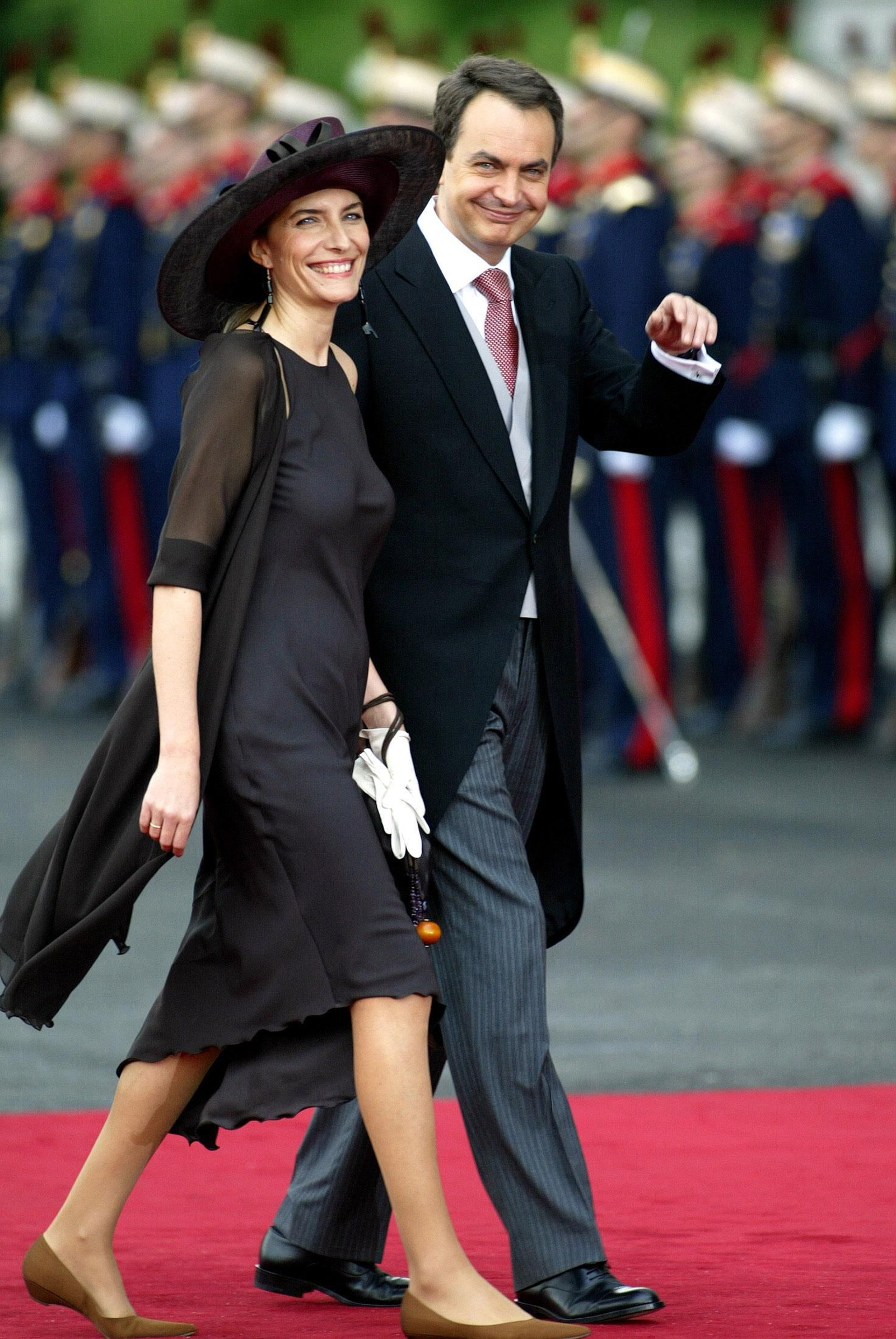 El presidente José Luis Rodríguez Zapatero y su esposa, Sonsoles