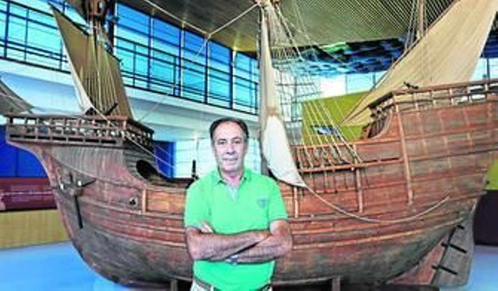 Francisco Pacheco, el pasado jueves en  el centro de visitantes Fábrica de Hielo, en Sanlúcar.