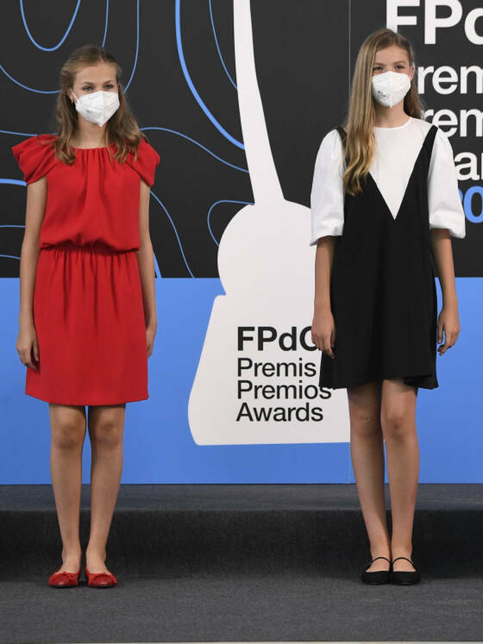 Las hijas de los Reyes, en la gala de los Premios Princesa de Girona.