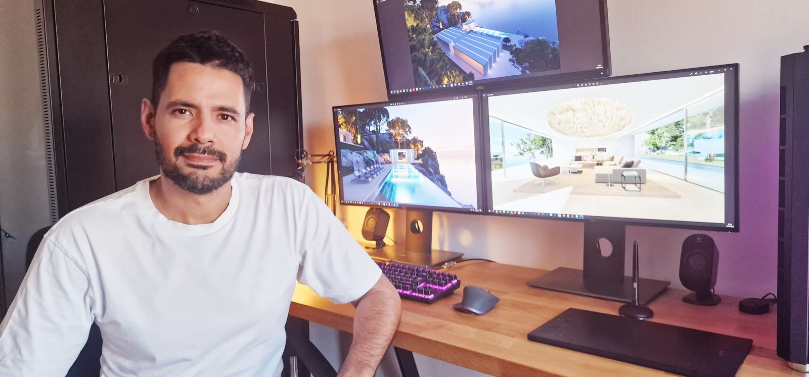 Juan Fernández, en su estudio.