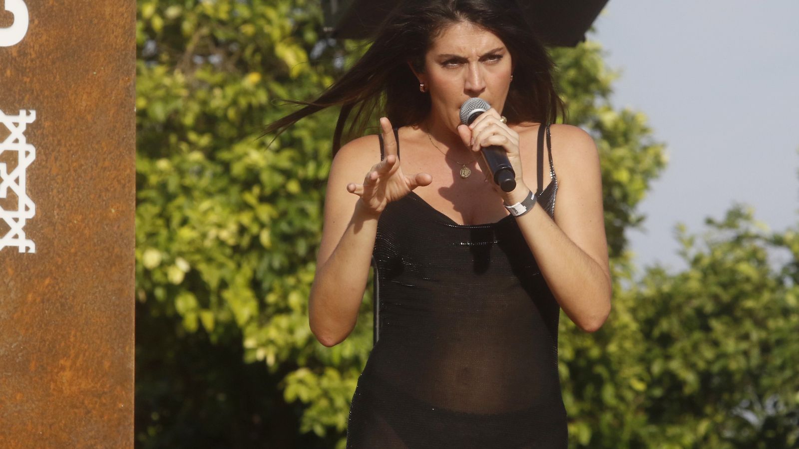 Queralt Lahoz, durante su actuación.