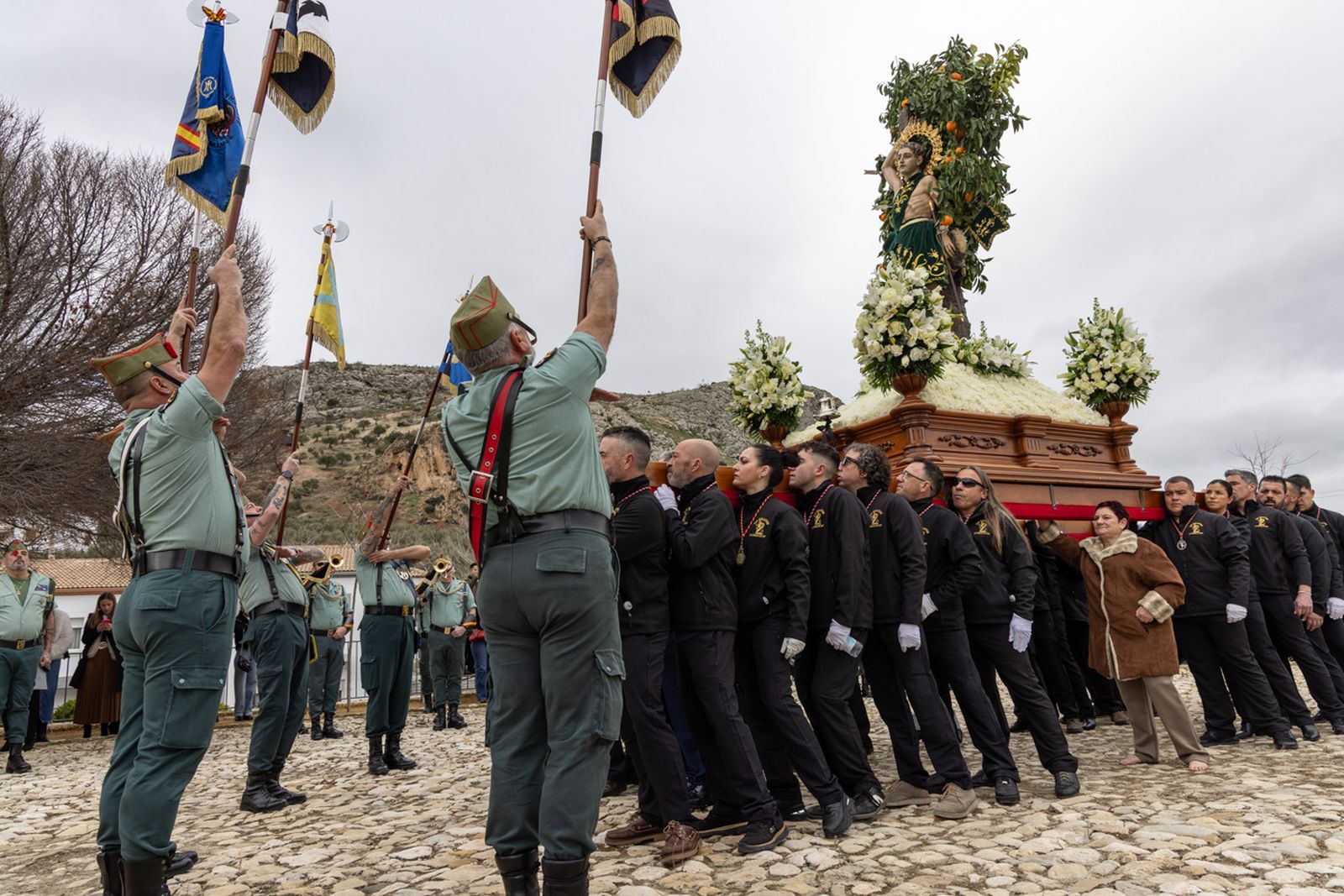 Solemne procesión de San Sebastián en La Guardia de Jaén