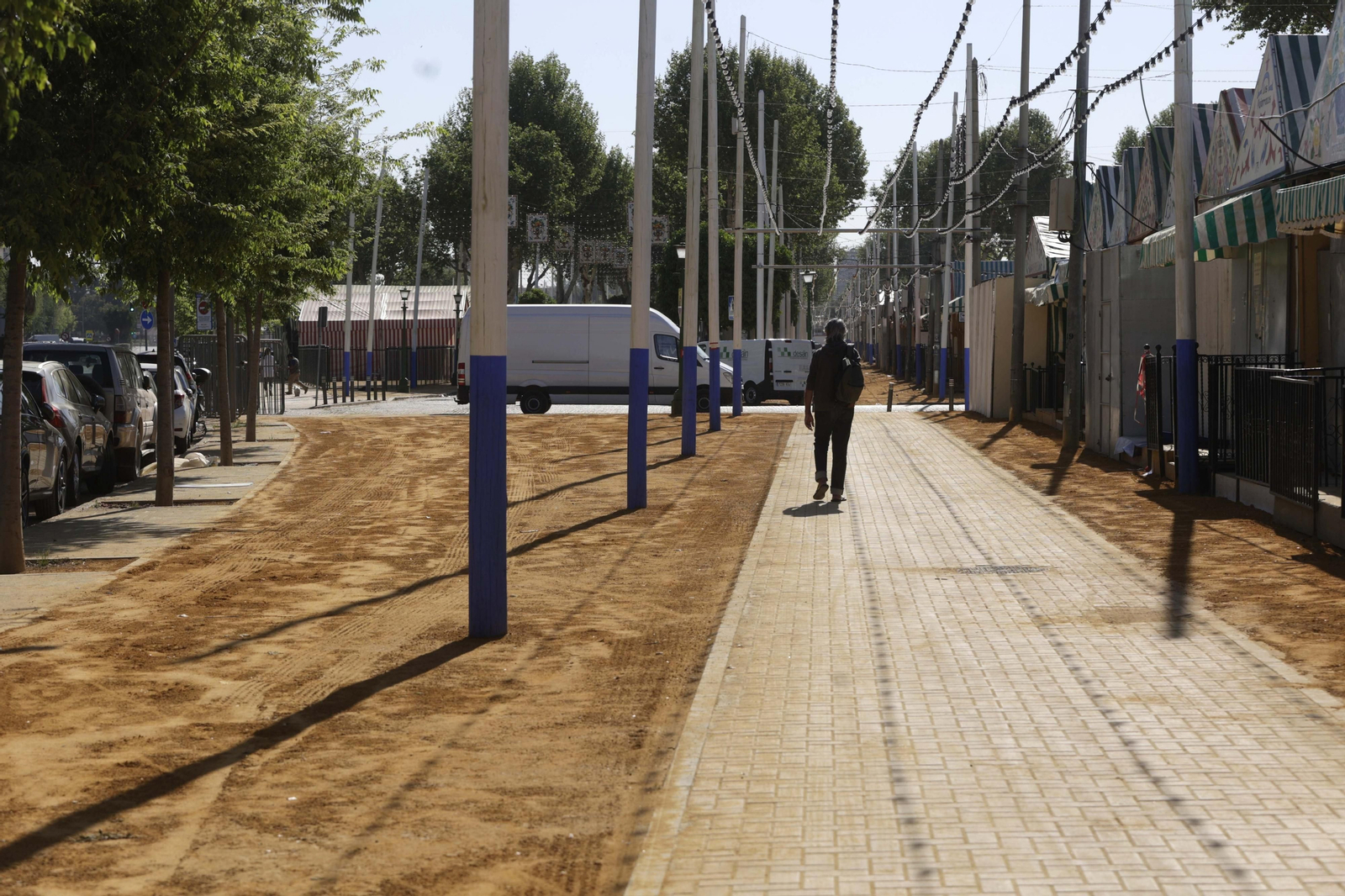 Imágenes de los preparativos de la Feria de Abril
