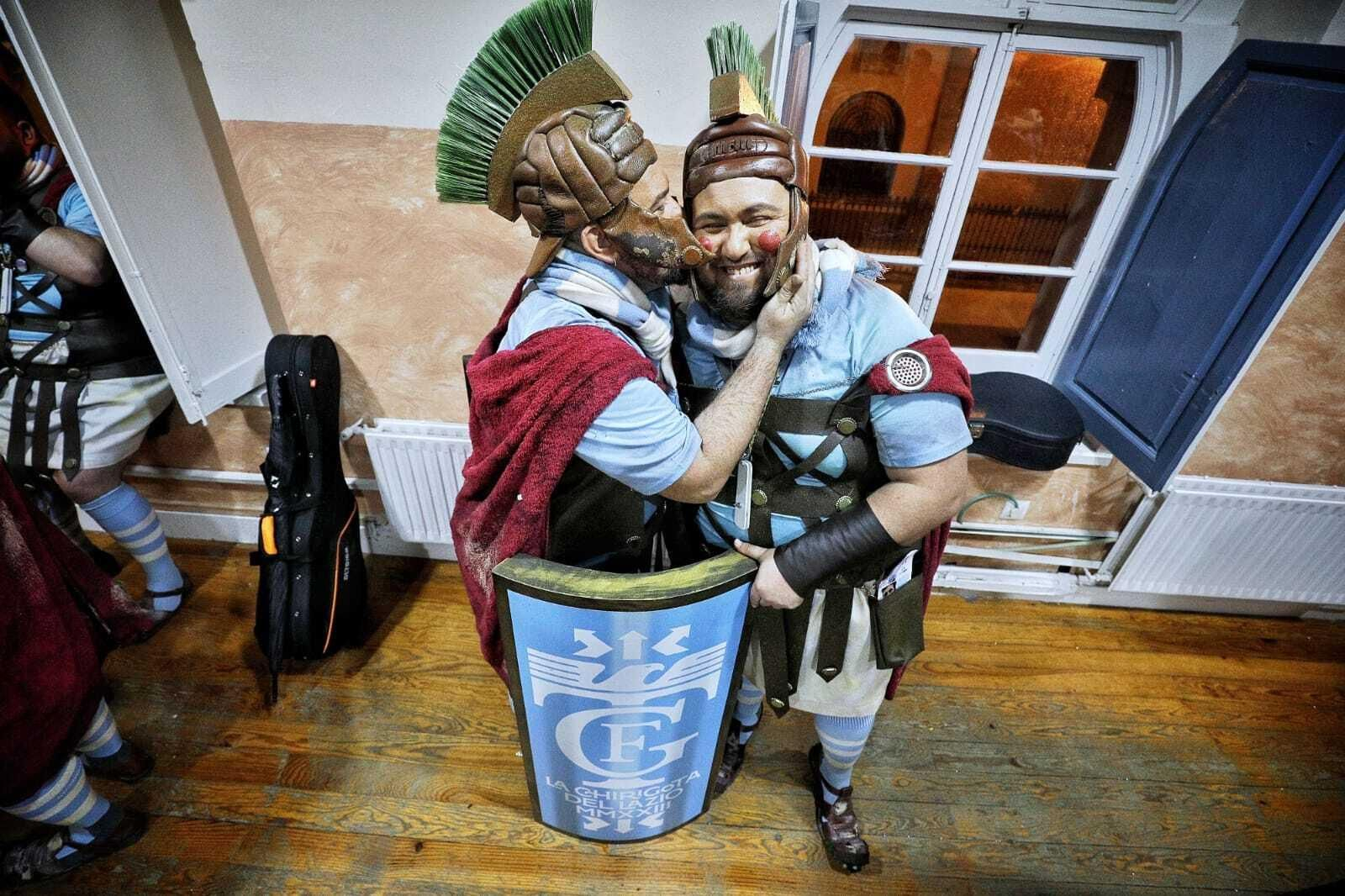 Chirigota 'La chirigota del Lazio' en camerinos