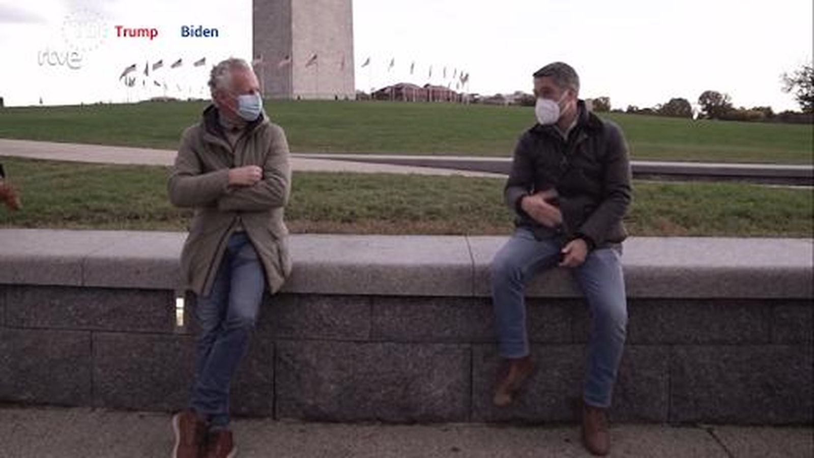 Lorenzo Milá y Carlos Franganillo en un reportaje en Washingto