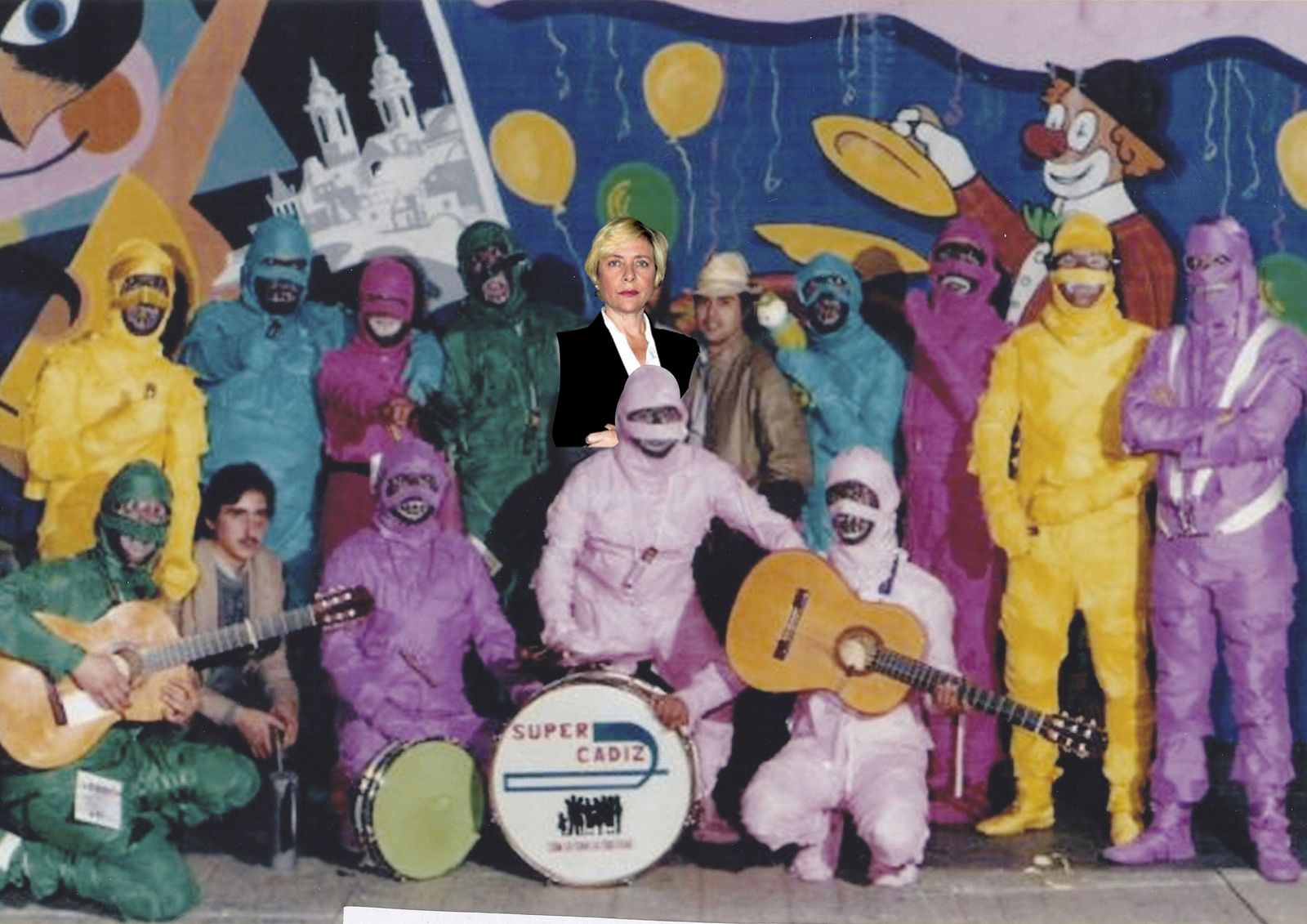 La concejala Rosa de la Flor como integrante de 'Las momias de güete'.