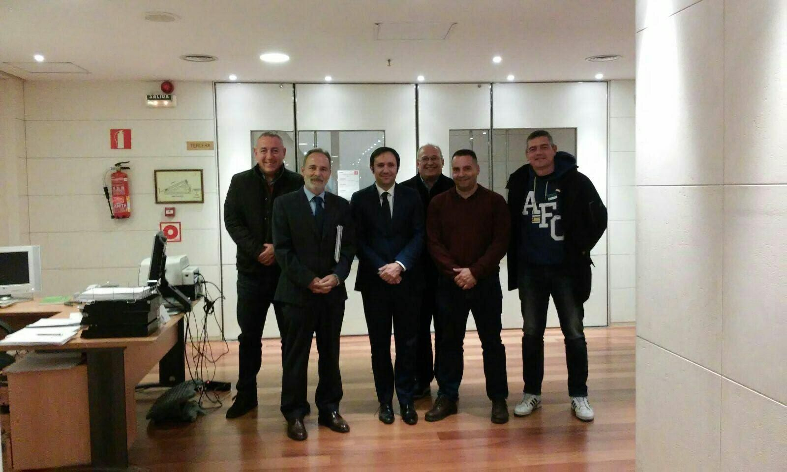 Manuel Cabello, Salvador de la Encina , César Ramos, Víctor Díaz, Antolín Goya y José Antonio González.