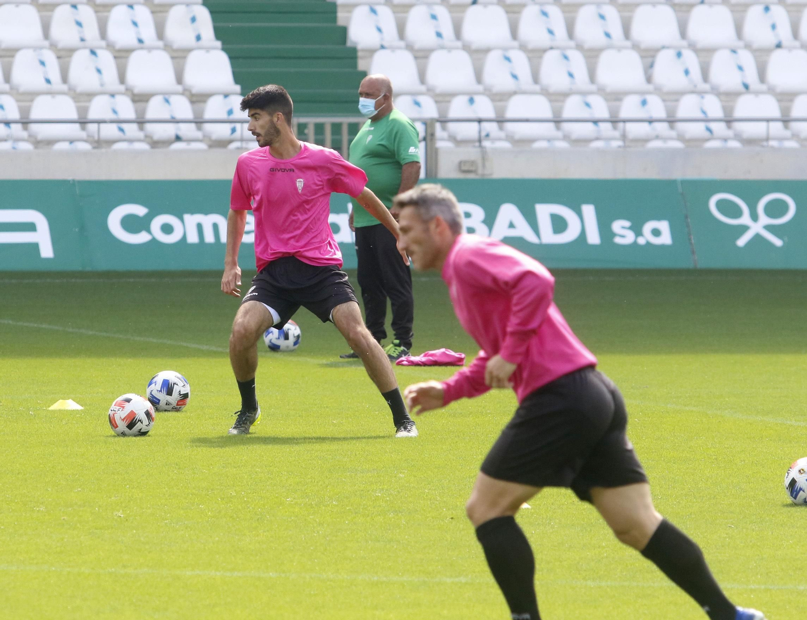 Las imágenes del primer entrenamiento de Germán Crespo al frente del Córdoba CF
