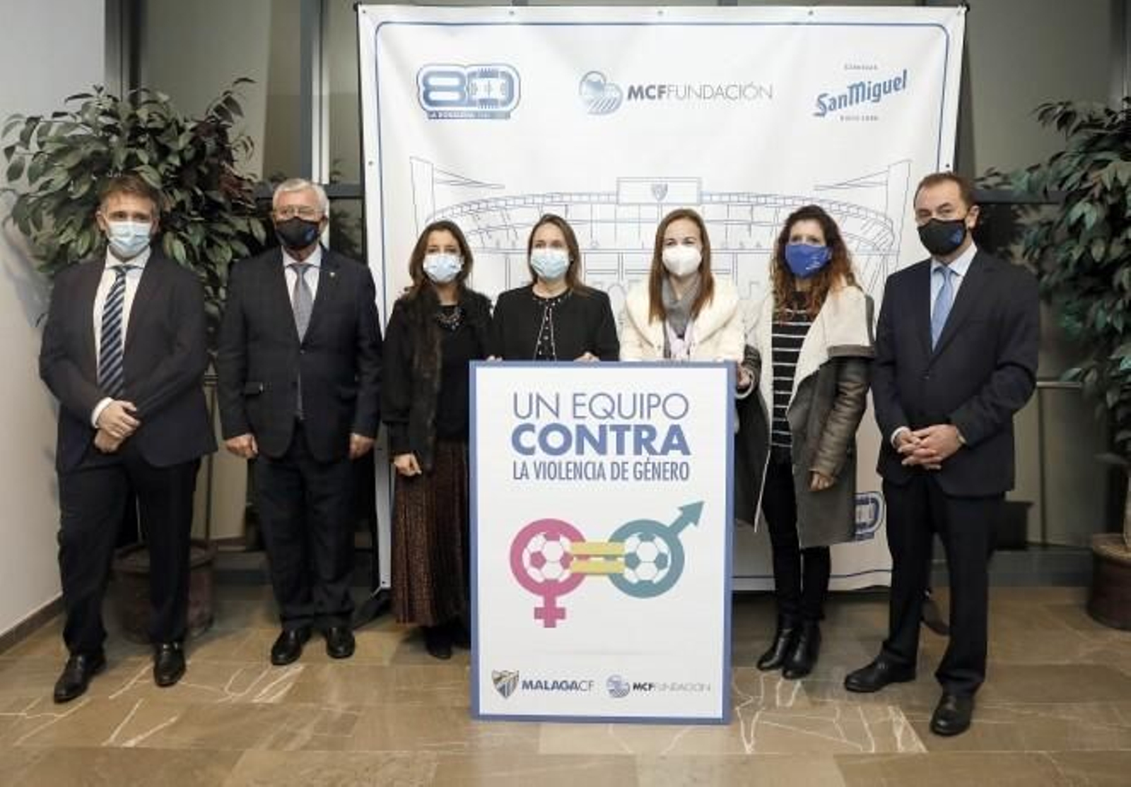 El Málaga CF, volcado con la lucha contra la violencia machista