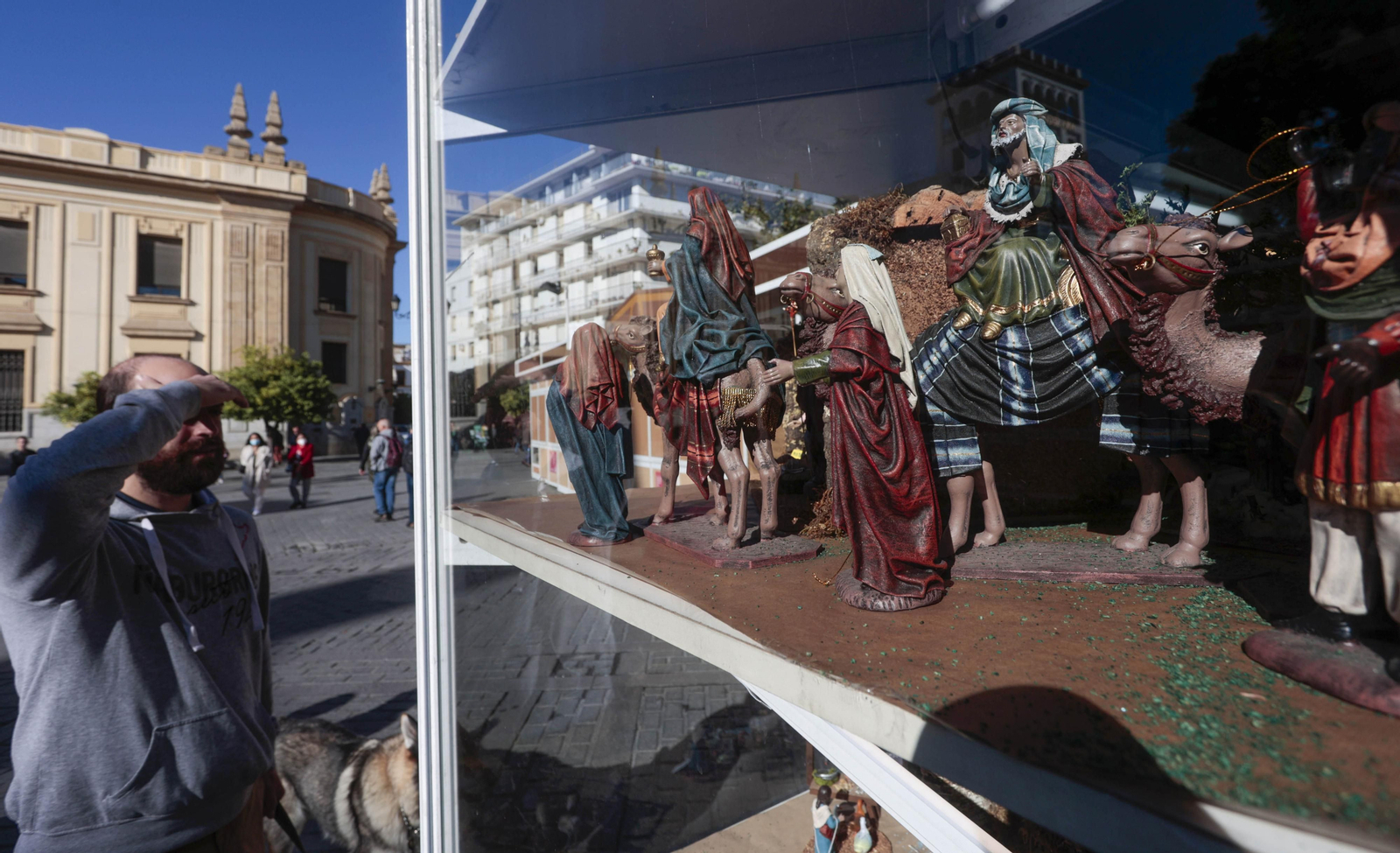 Expositor en la Feria del Belén de Sevilla.