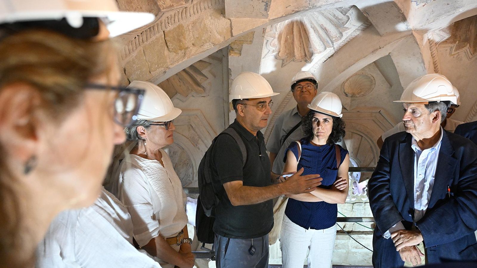 Un momento de la visita.