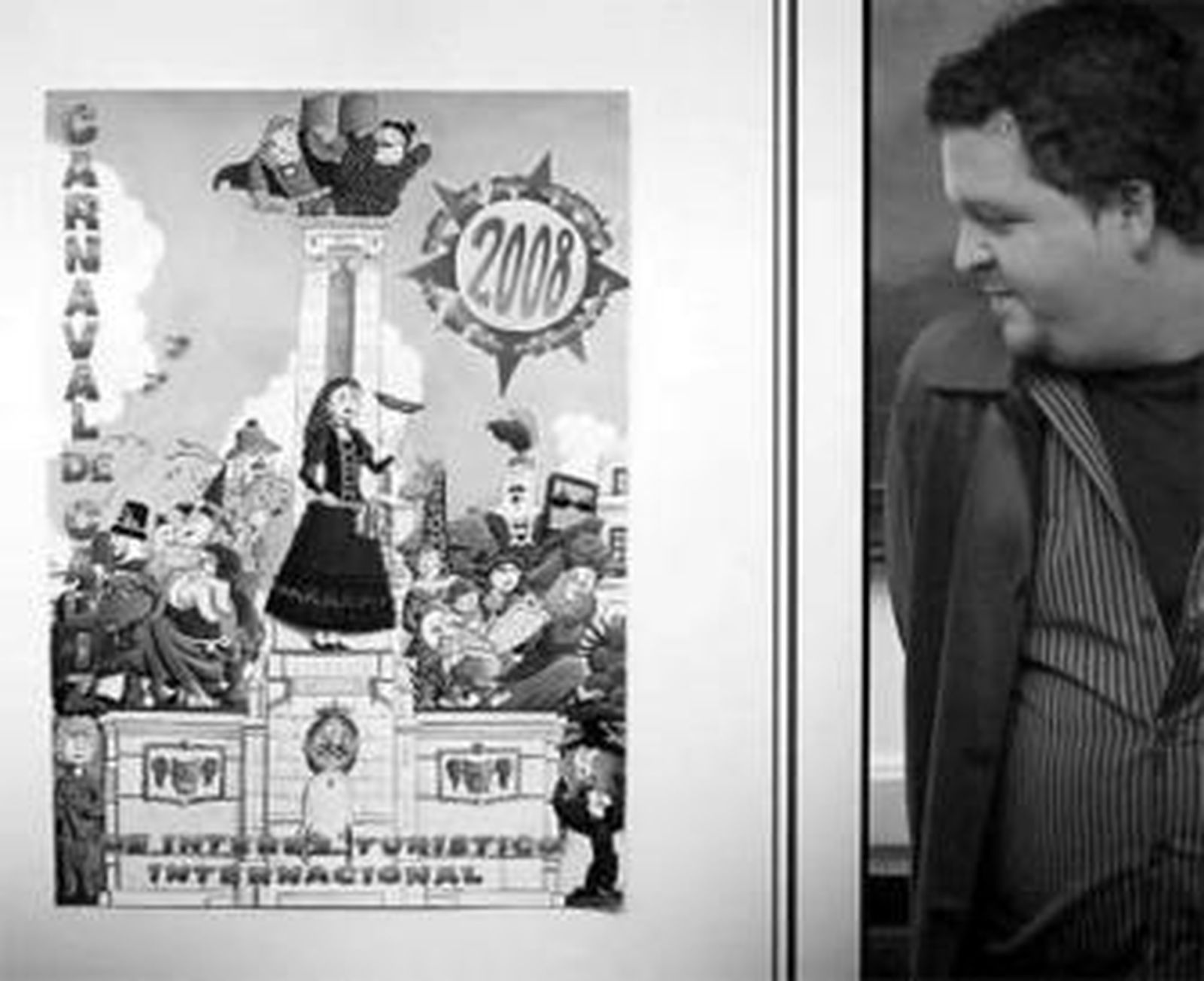 Ricardo Hermida contempla su obra.