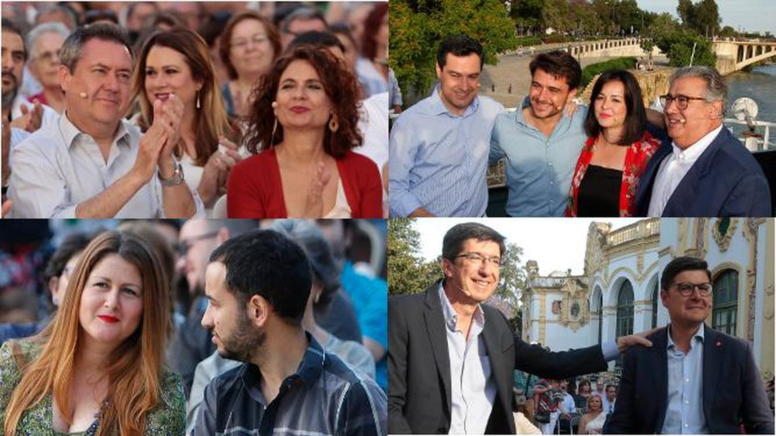 Un momento del cierre de campaña de los principales partidos.