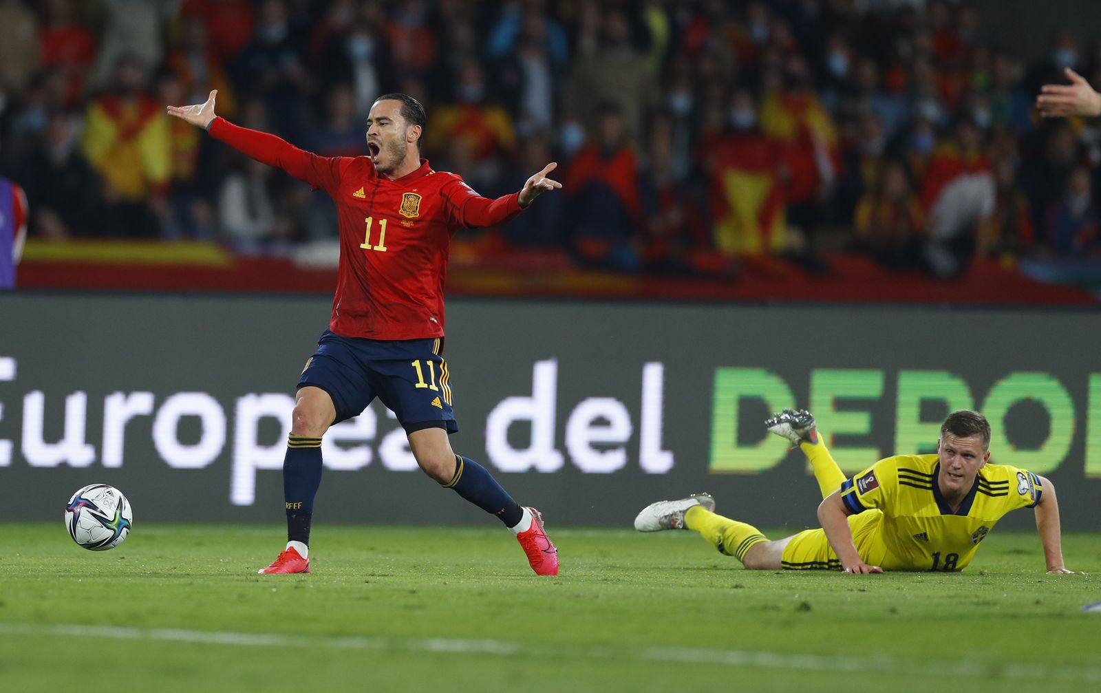 Las imágenes del España-Suecia