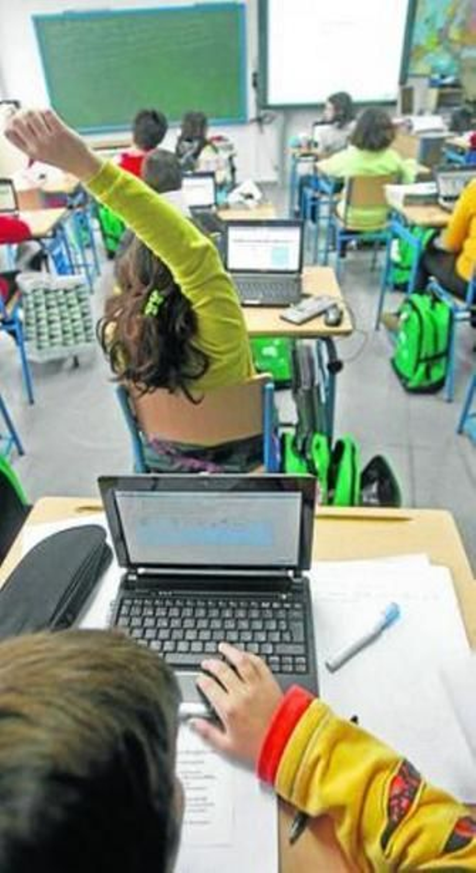 Interior de una clase de Primaria.